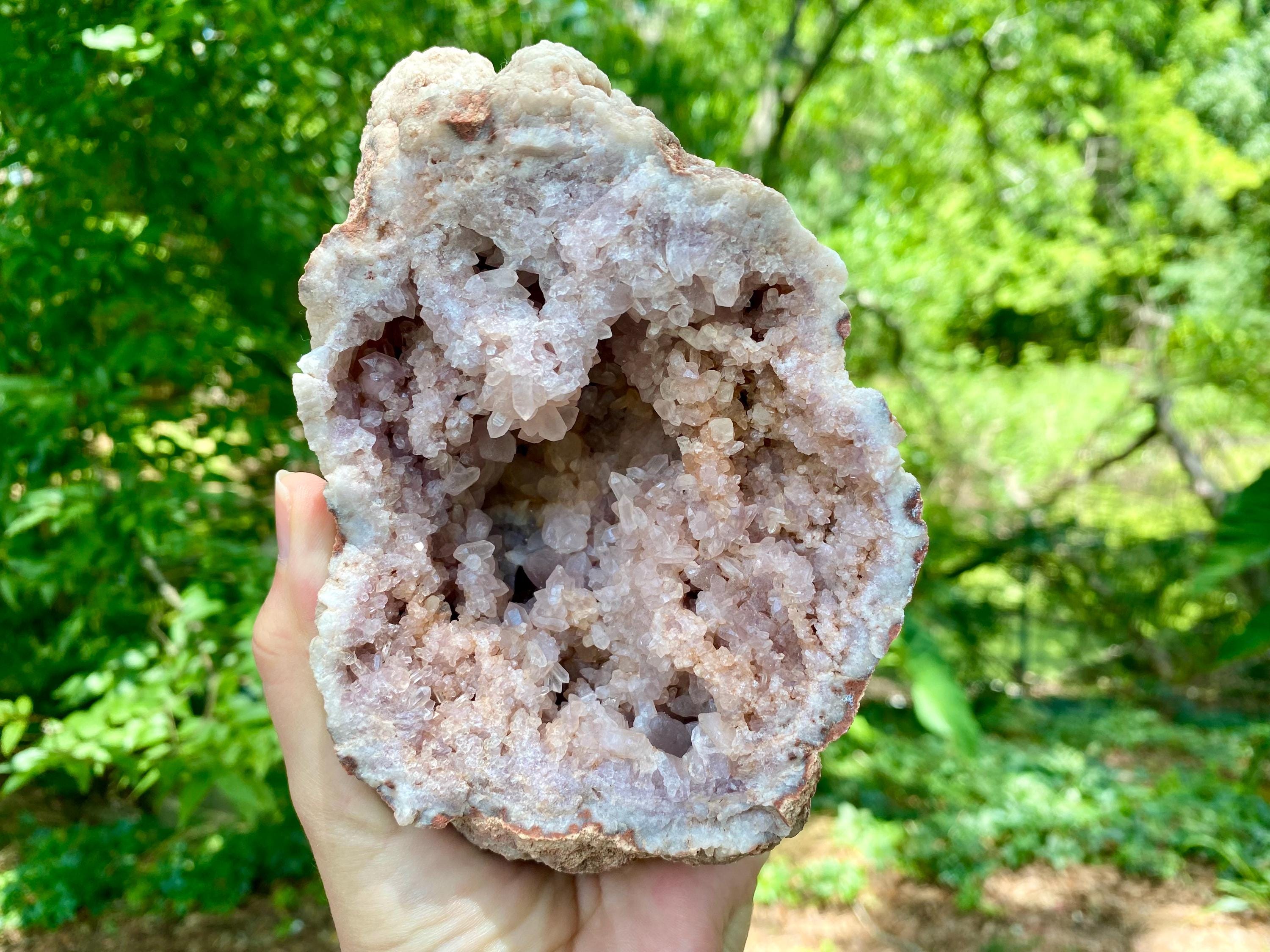Raw Pink Amethyst Cluster: Extra Large Crystal Geode, 974 grams