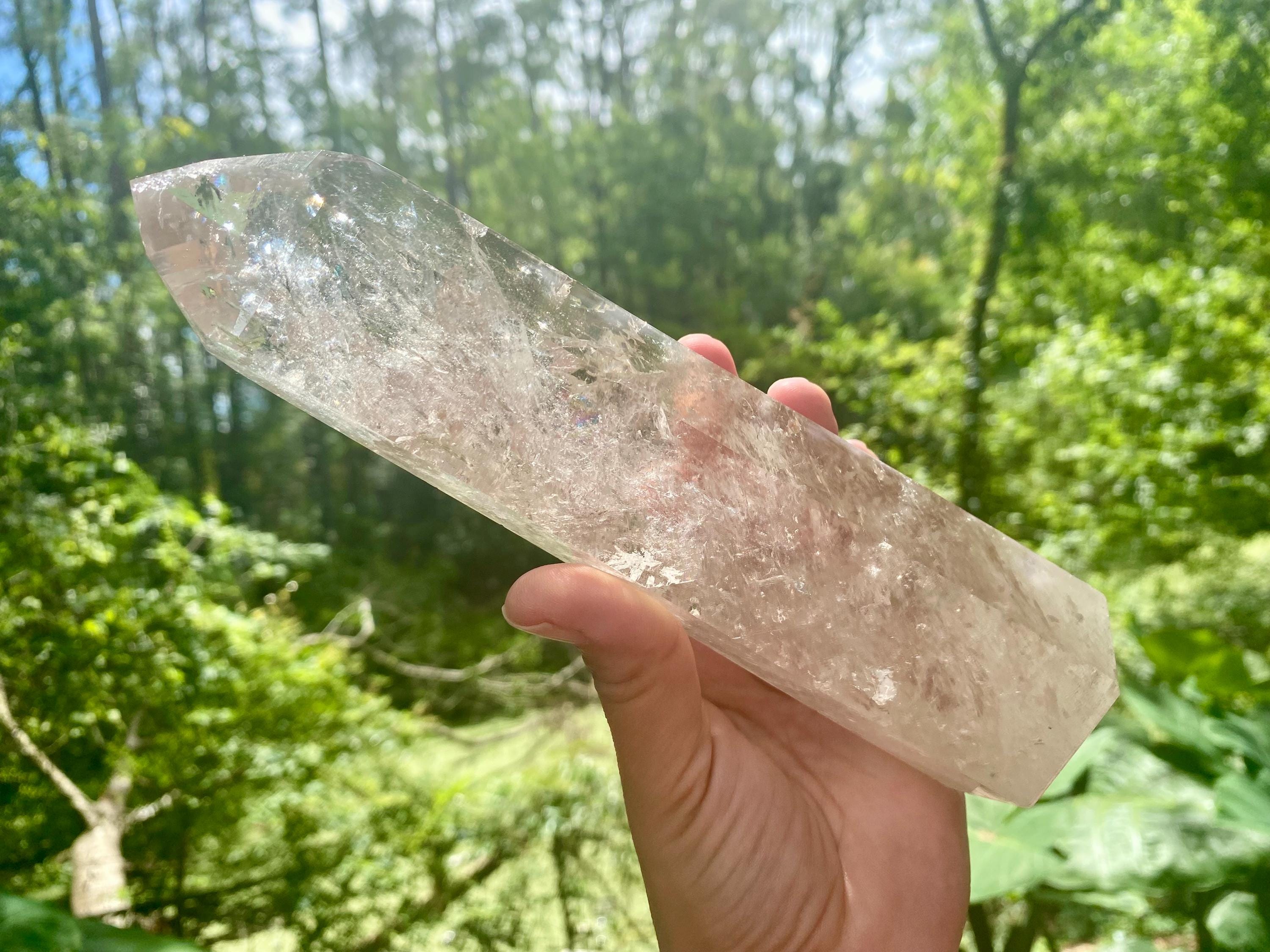 Smoky Quartz Crystal Obelisk: Reiki Tower, Grounding Stone