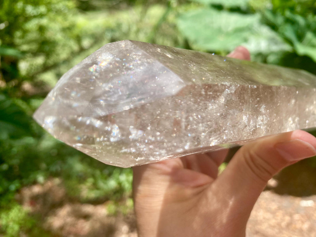 Smoky Quartz Crystal Obelisk: Reiki Tower, Grounding Stone