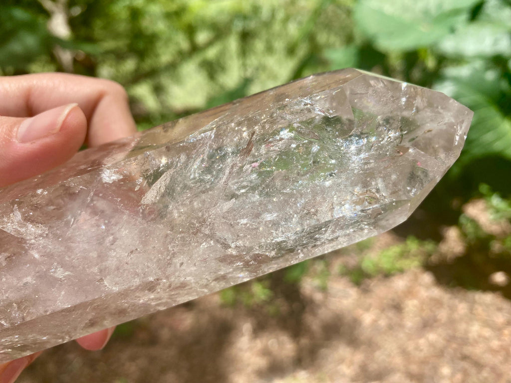 Smoky Quartz Crystal Obelisk: Reiki Tower, Grounding Stone