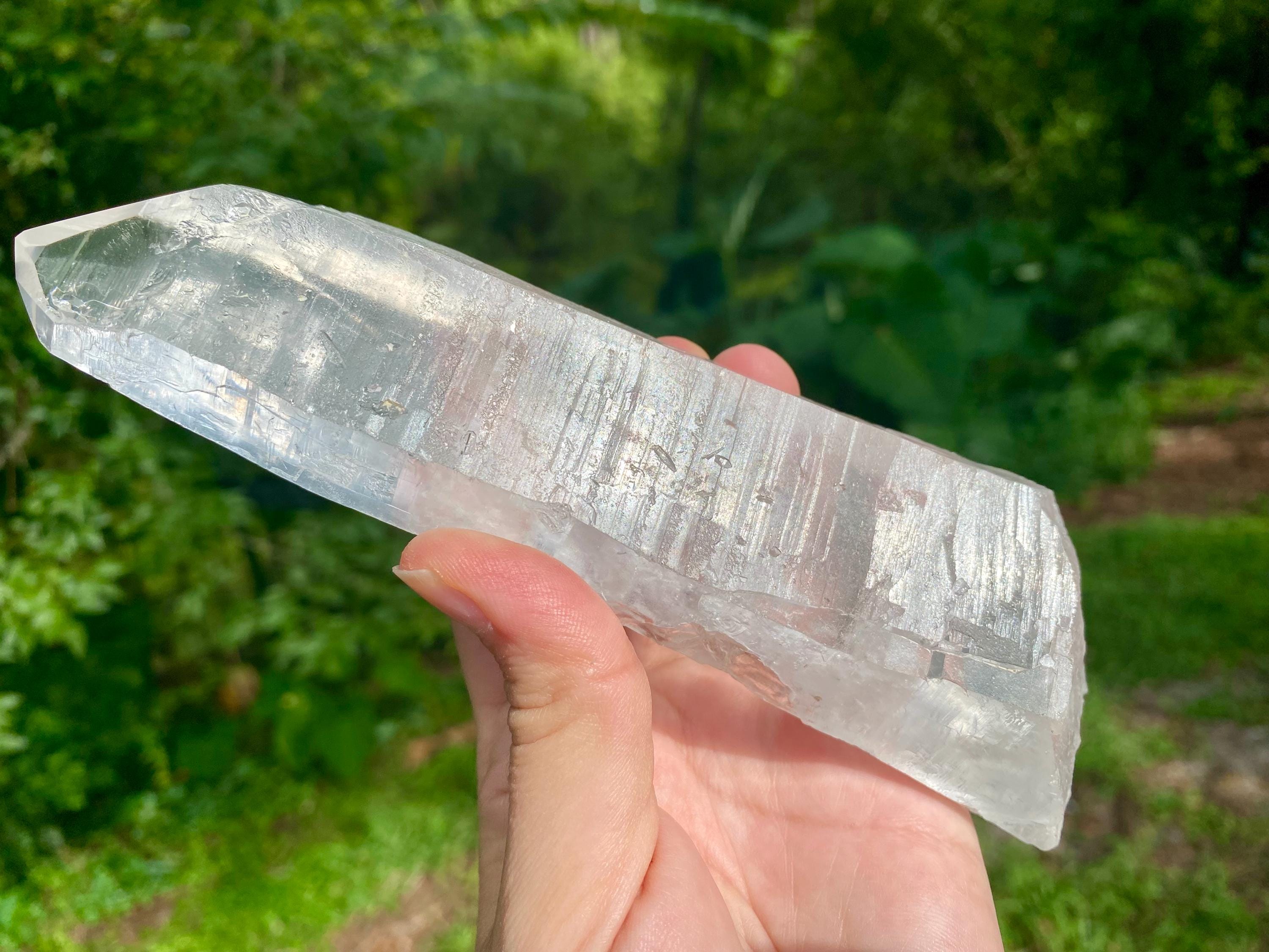 Large Diamantina Quartz Crystal Wand: 362g Laser Point