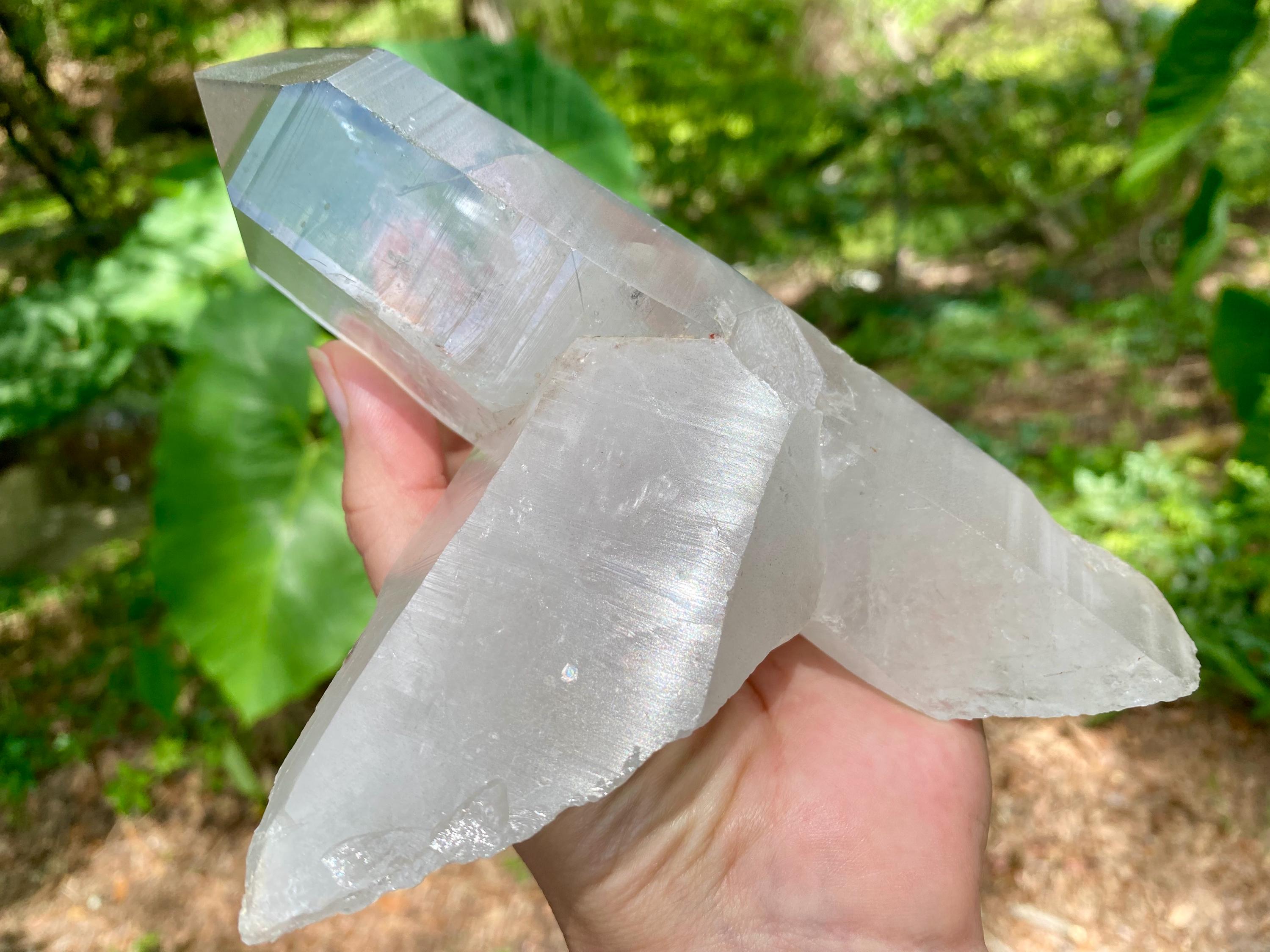 Raw Diamantina Crystal Wand: Chlorite Inclusions, Record Keepers - 7.5"