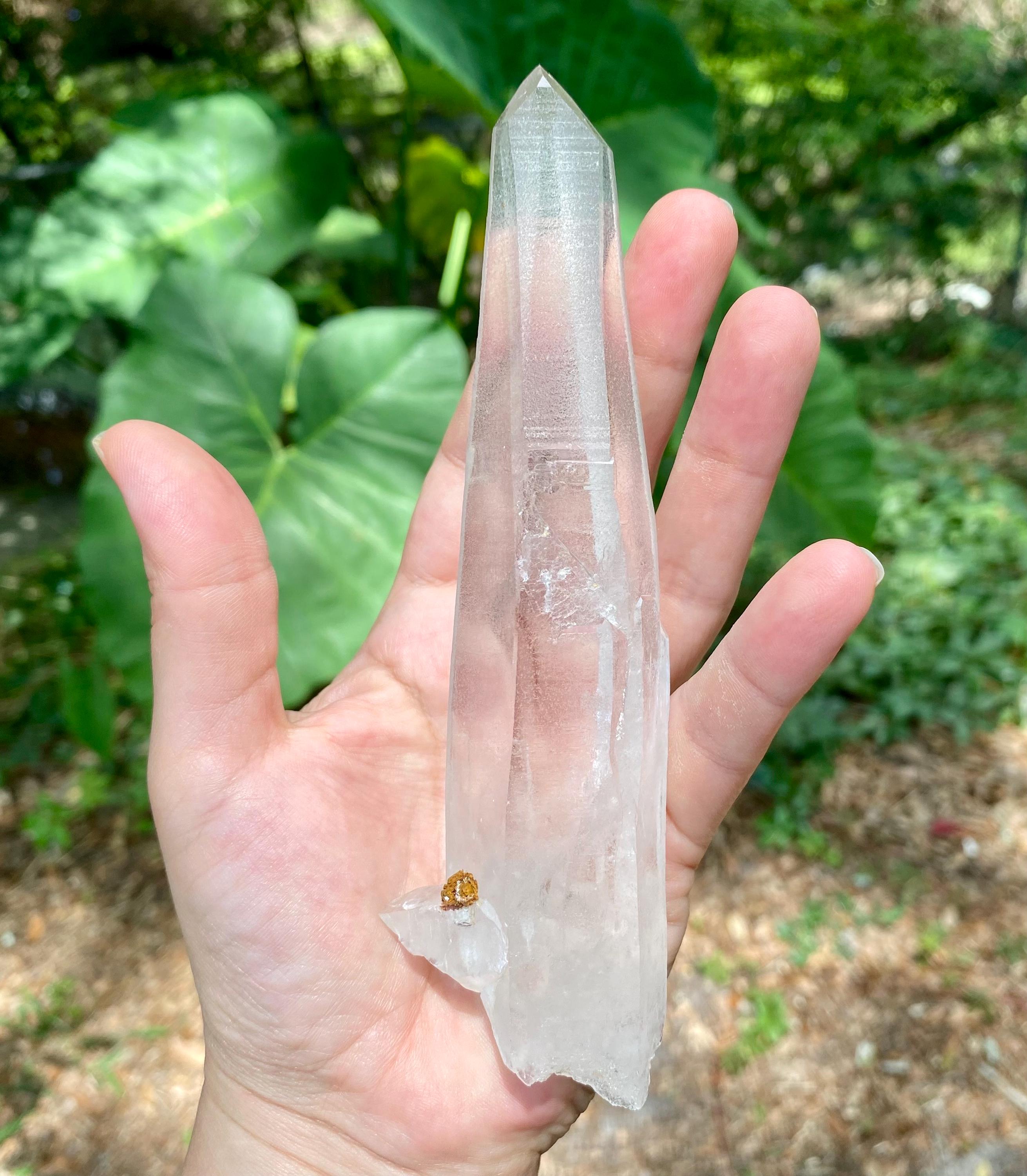 Large Lemurian Quartz Crystal | Healing Point, High Vibration Stone, Meditation & Spiritual Growth, Energy Amplifier.
