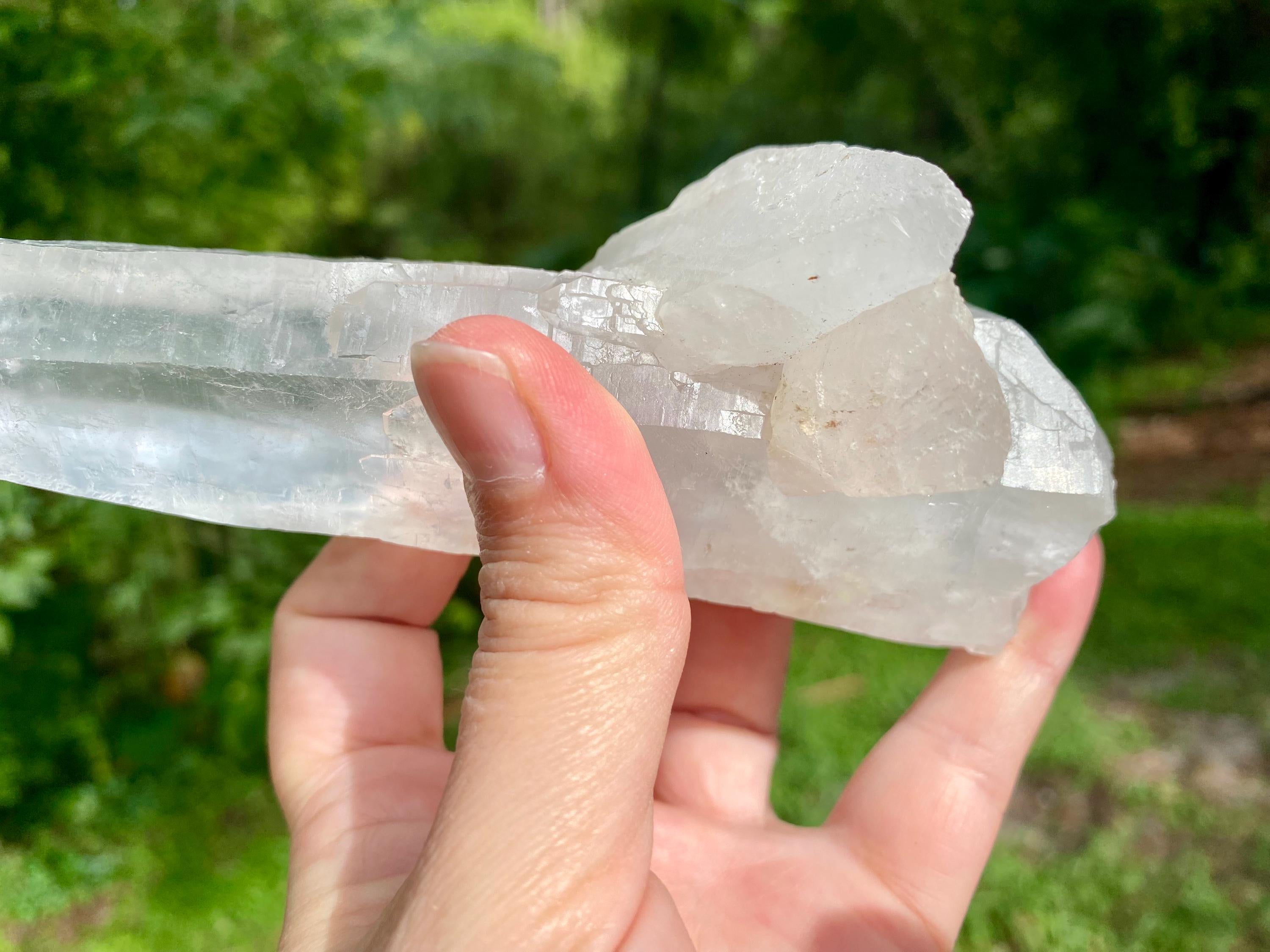Sublime Diamantina Crystal Point. Large Raw Diamantina Quartz Wand.