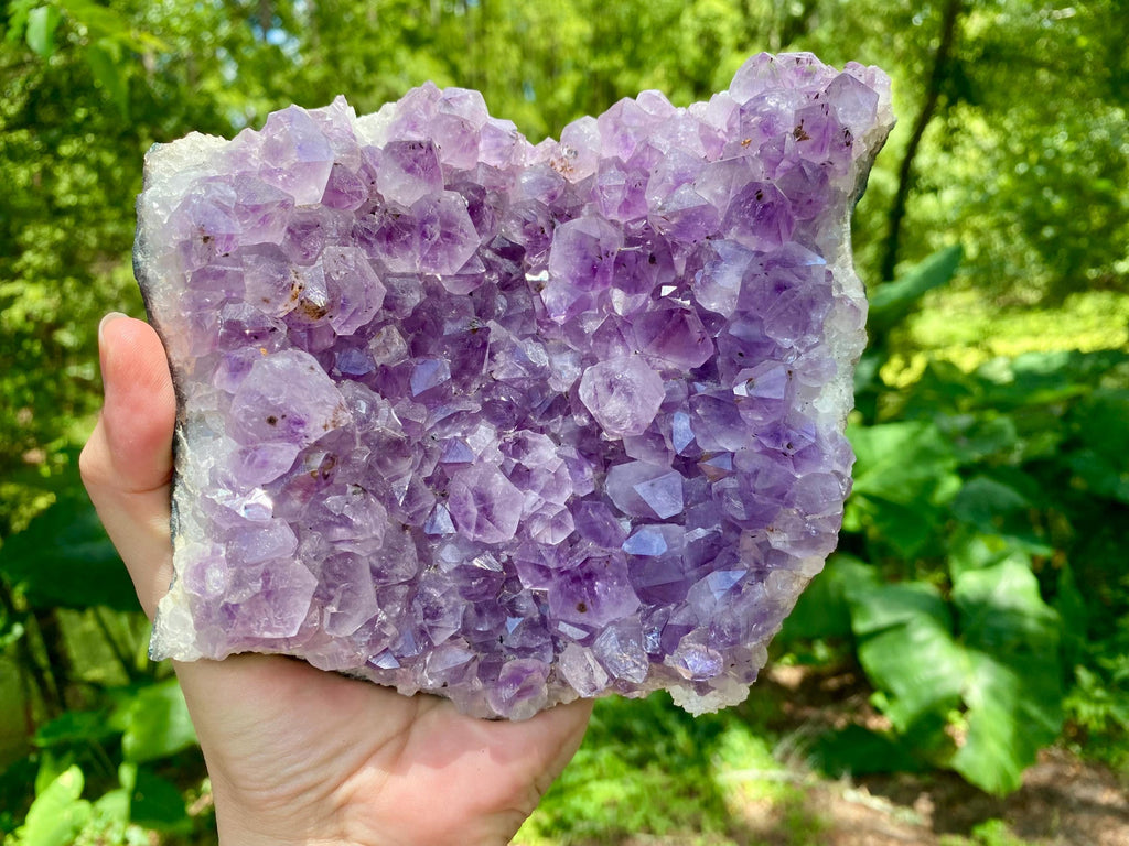Raw large Amethyst Crystal Cluster: Crown Chakra Stone.  Purple Geode, High Vibration Stone, Spiritual insight, Protection & Meditation"