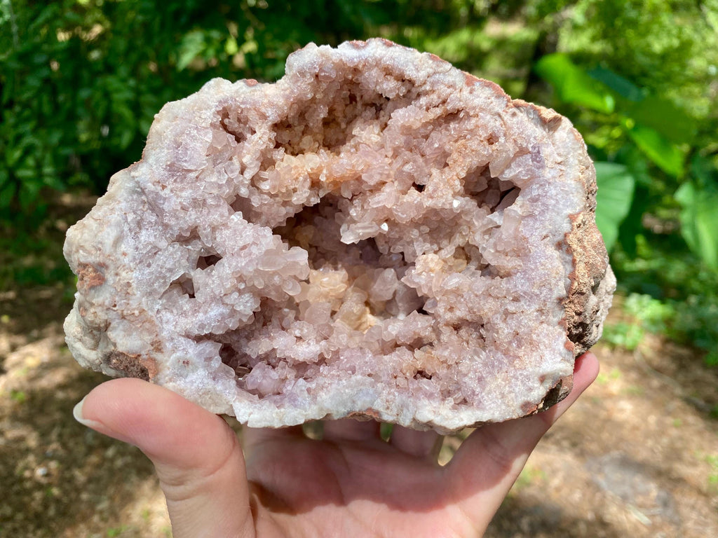 Raw Pink Amethyst Cluster: Extra Large Crystal Geode, 974 grams