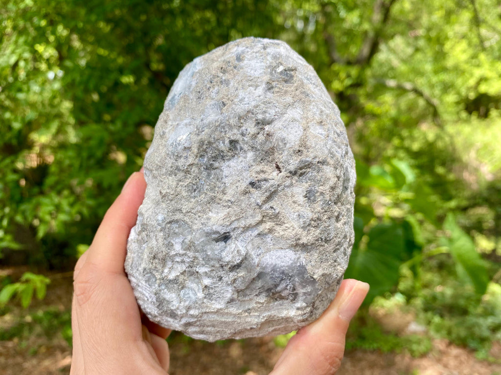 Raw Celestite Crystal Cluster: Madagascar Blue Healing Stone