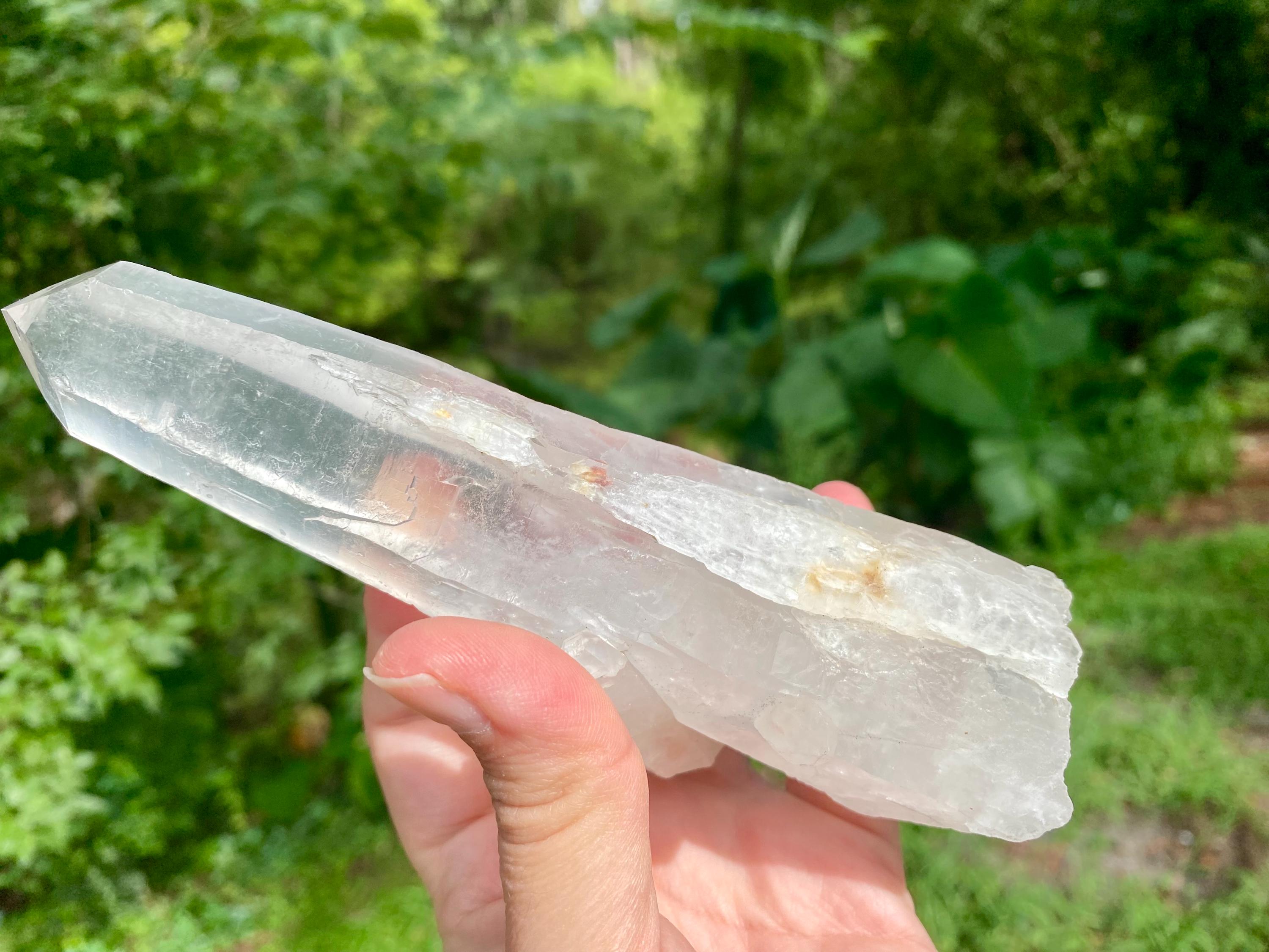 Sublime Diamantina Crystal Point. Large Raw Diamantina Quartz Wand.
