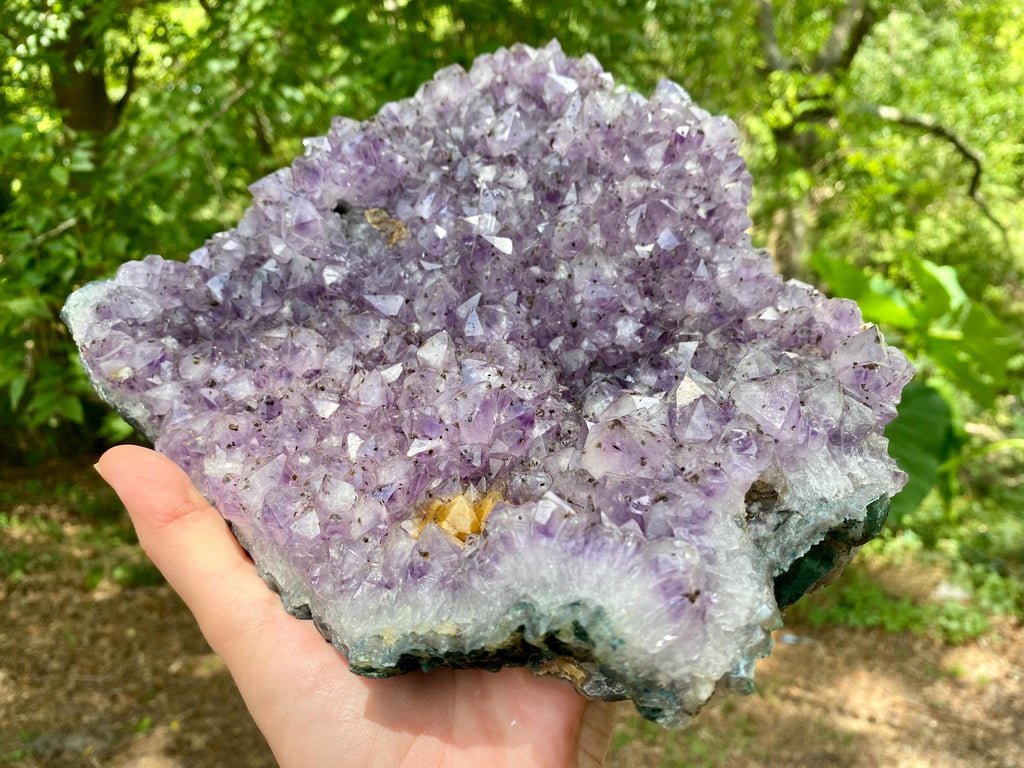 XL Large Amethyst Cluster | Raw Healing Crystal, Purple Geode, High Vibration Stone, Spiritual Protection Goethite Inclusions, 5lb 14oz