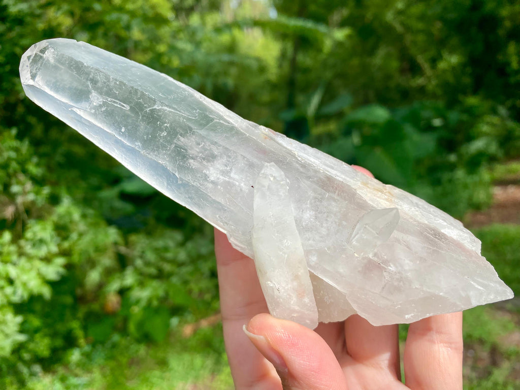 Sublime Diamantina Crystal Point. Large Raw Diamantina Quartz Wand.
