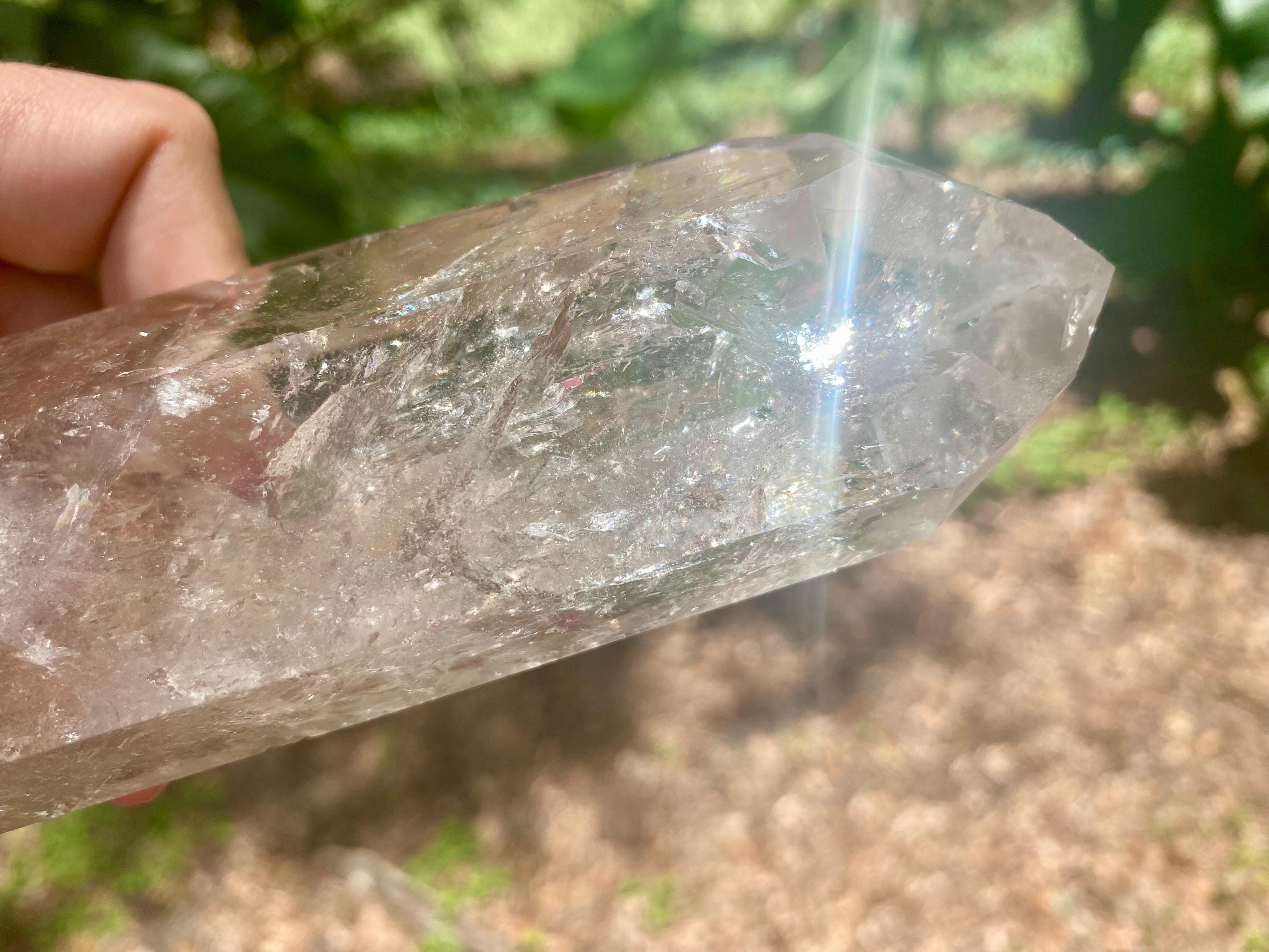 Smoky Quartz Crystal Obelisk: Reiki Tower, Grounding Stone