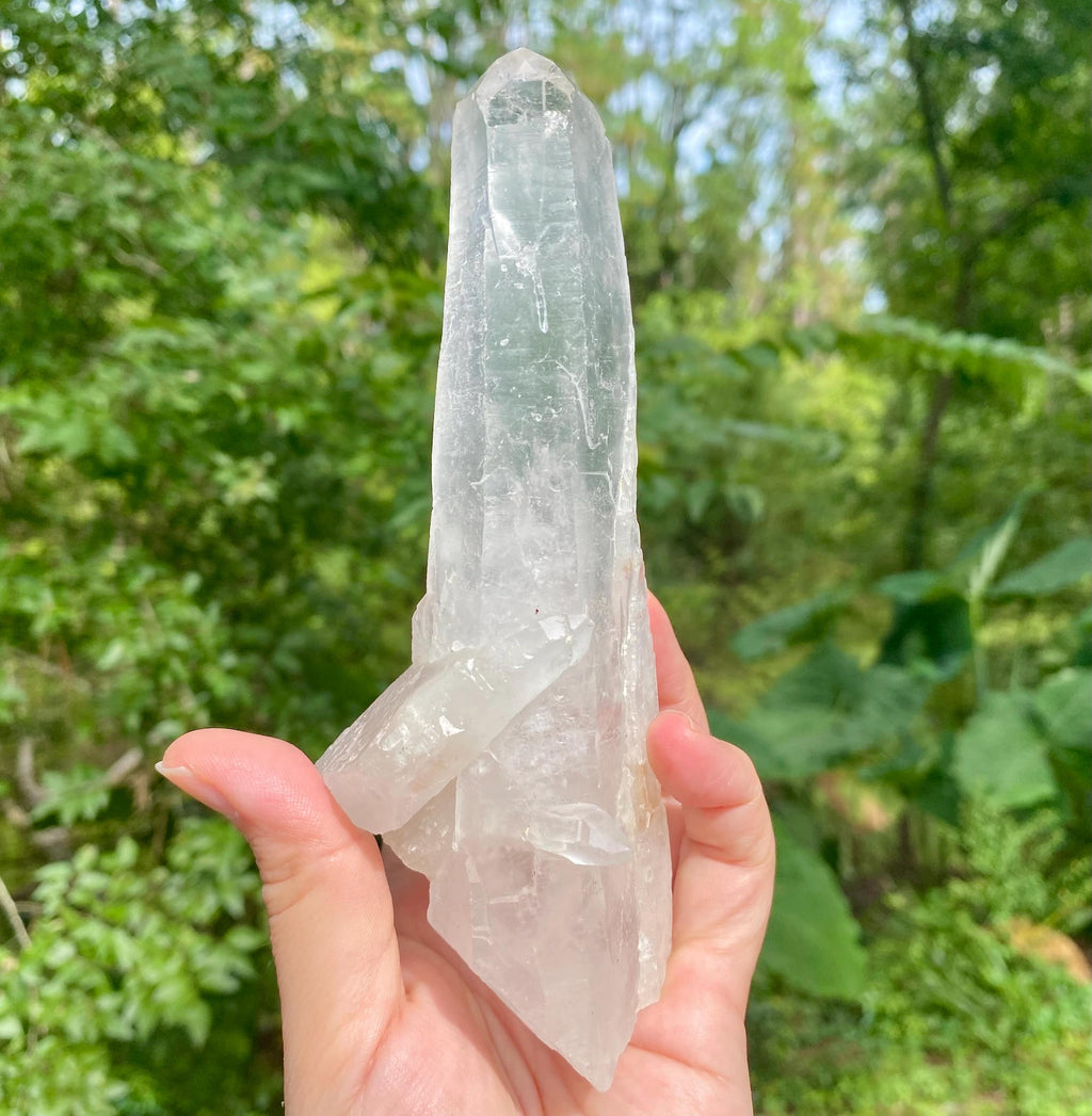 Sublime Diamantina Crystal Point. Large Raw Diamantina Quartz Wand.