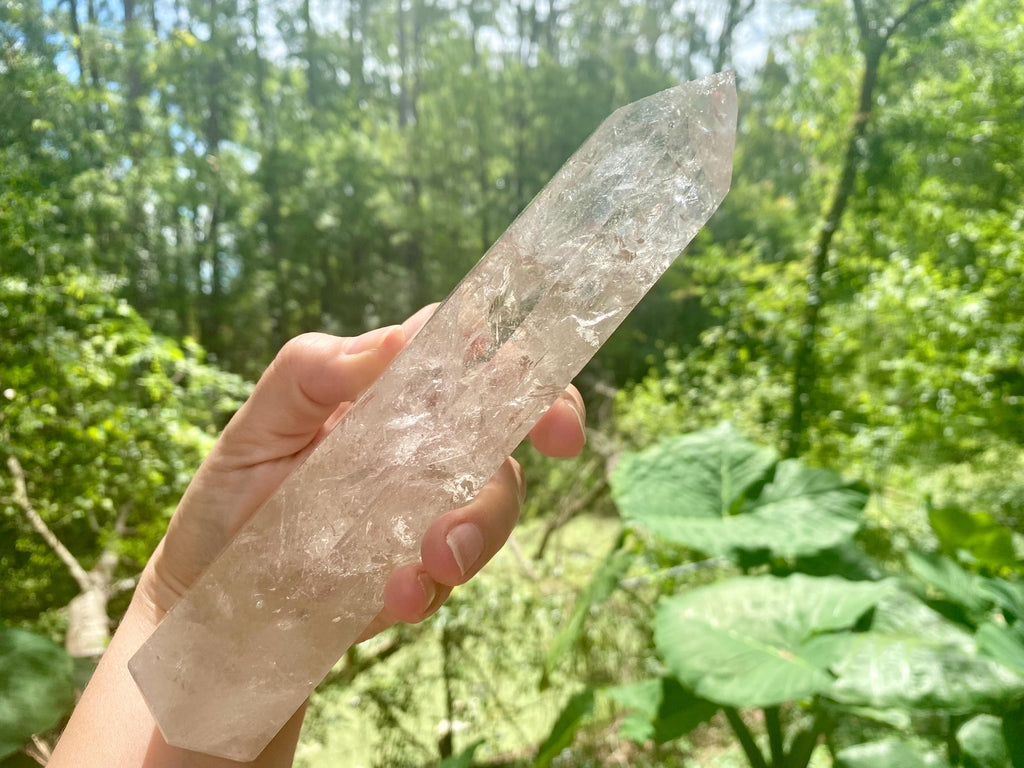 Smoky Quartz Crystal Obelisk: Reiki Tower, Grounding Stone