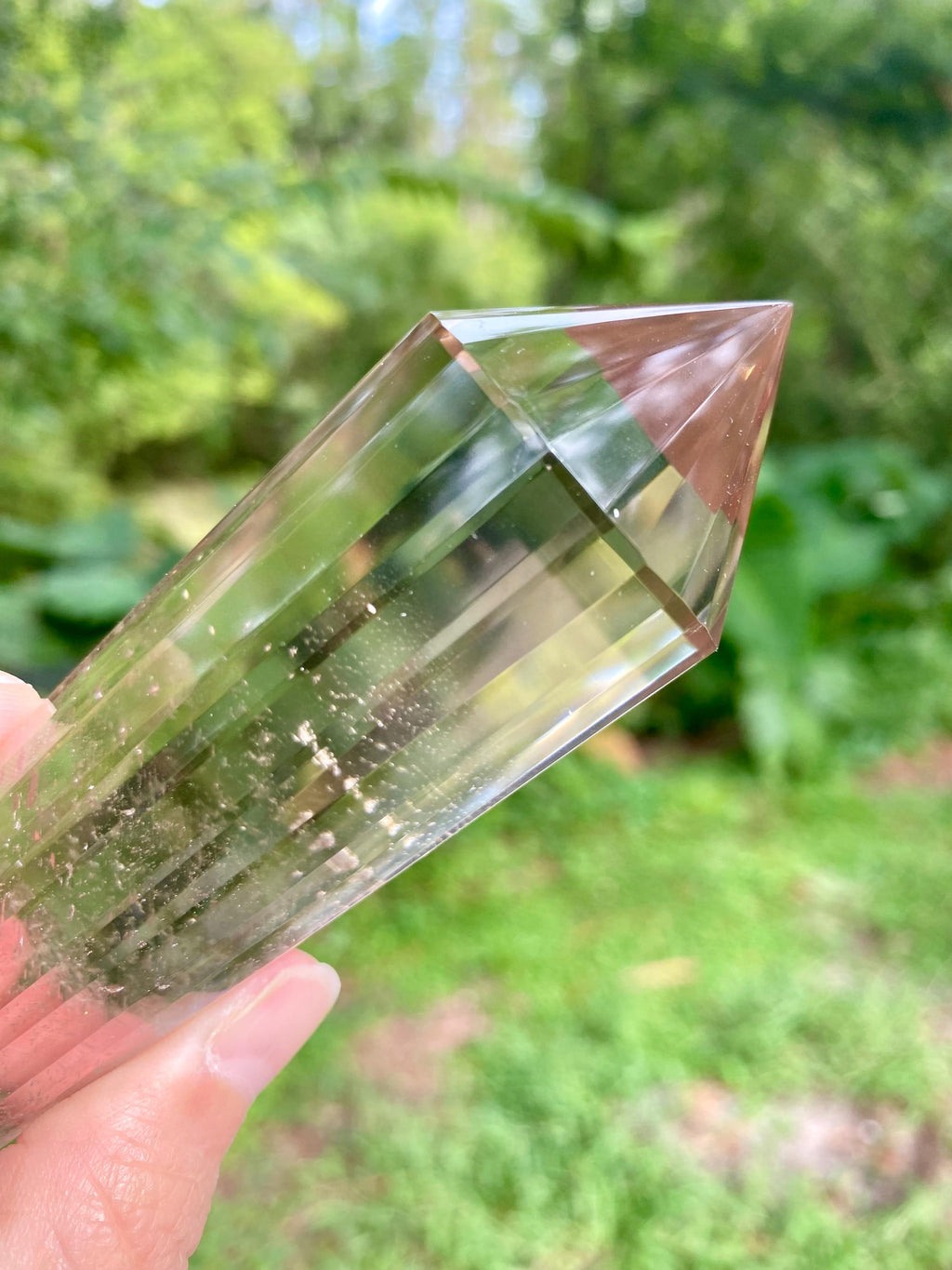 Vogel Cut Smoky Quartz Crystal Wand: Reiki Healing Energy Tool