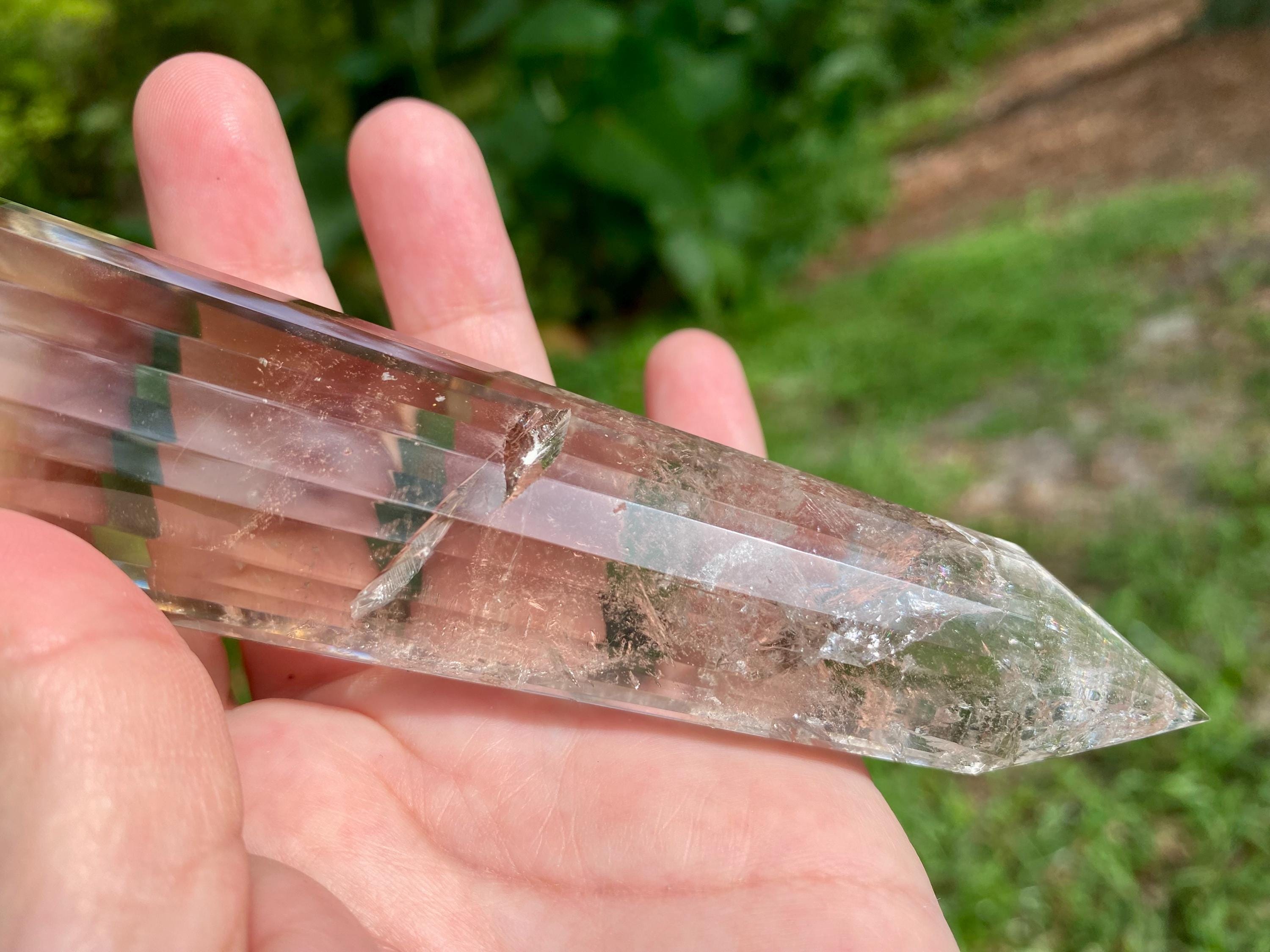 Vogel Cut Smoky Quartz Crystal Wand: Reiki Healing Energy Tool