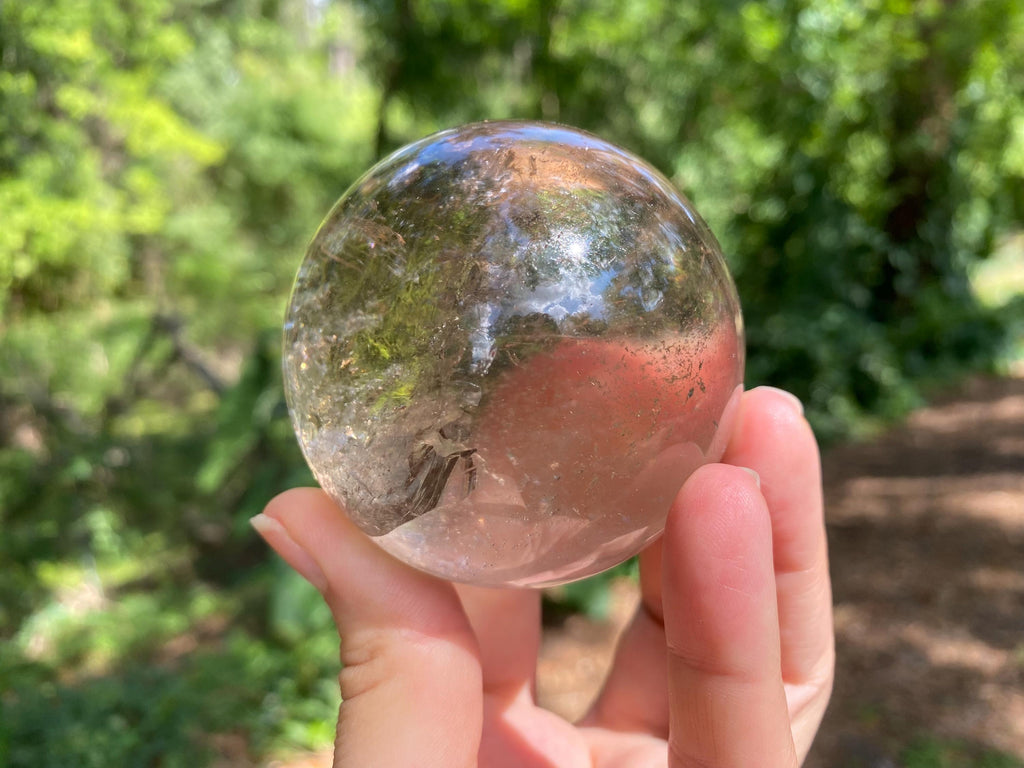 Rainbow Smoky Quartz Sphere: Brazilian Crystal, 2.5 inch