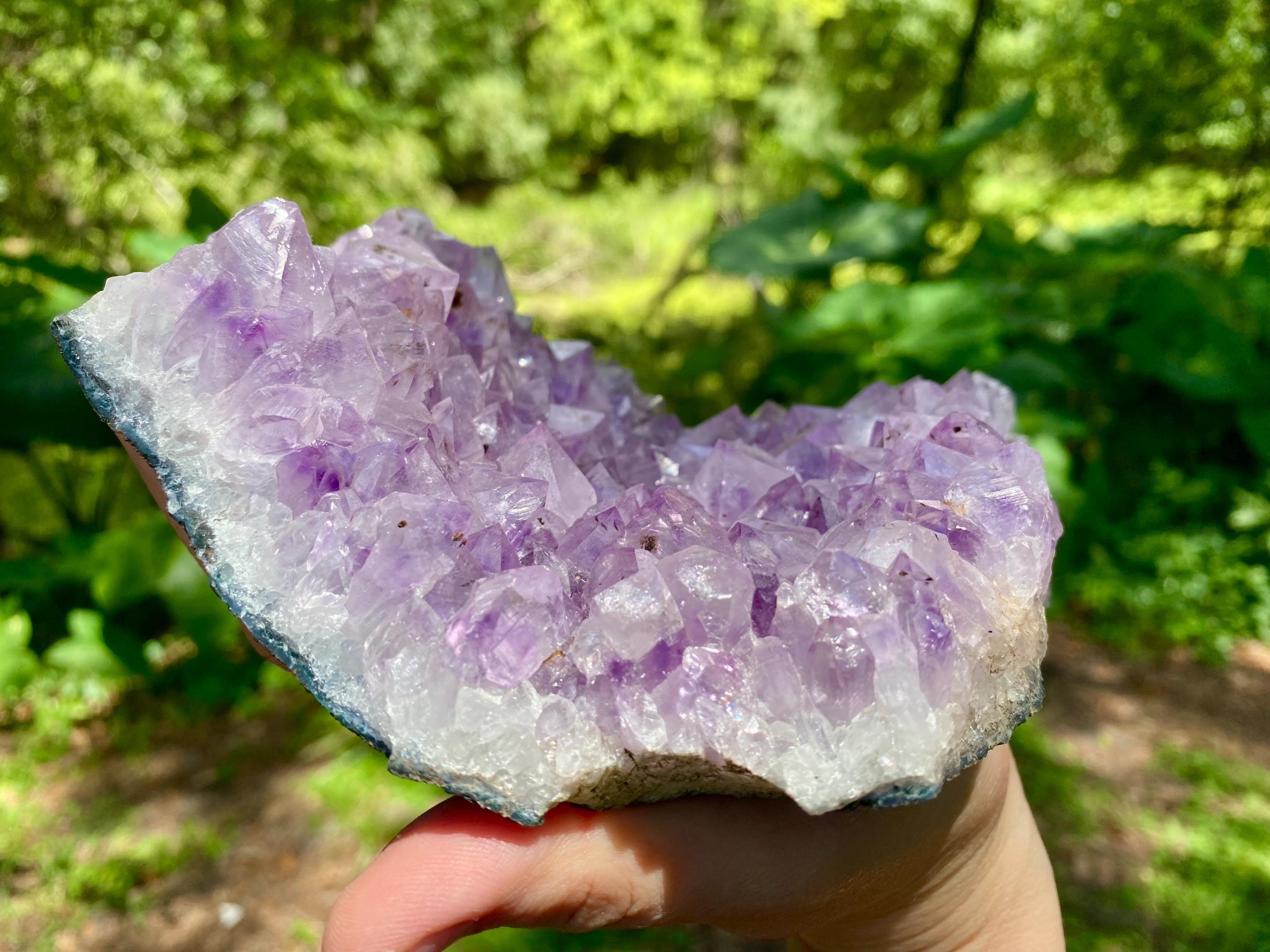 Raw large Amethyst Crystal Cluster: Crown Chakra Stone.  Purple Geode, High Vibration Stone, Spiritual insight, Protection & Meditation"