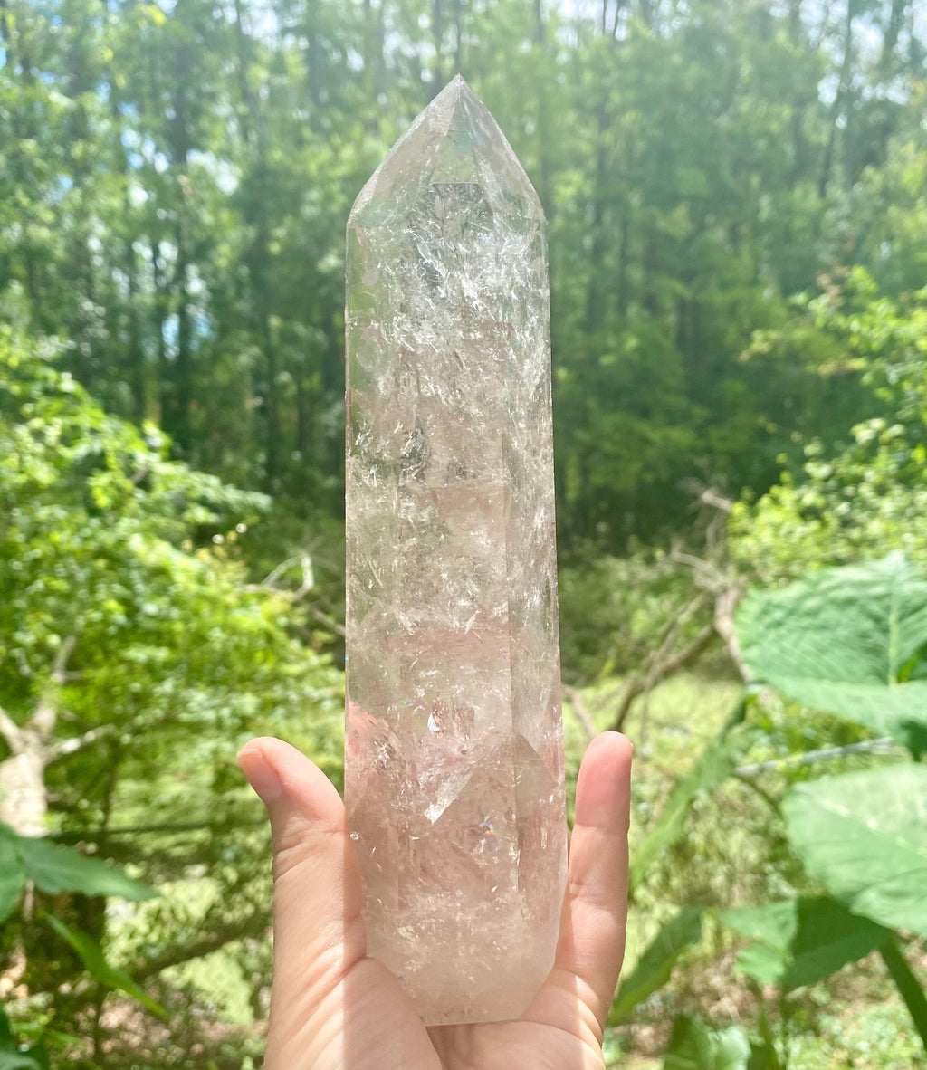 Smoky Quartz Crystal Obelisk: Reiki Tower, Grounding Stone