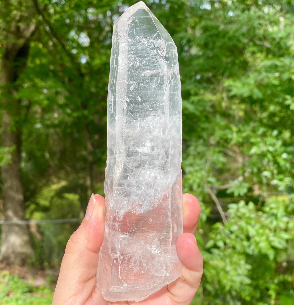 Large Diamantina Quartz Crystal Wand: 362g Laser Point