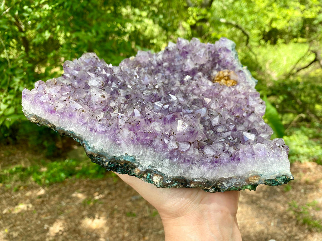 XL Large Amethyst Cluster | Raw Healing Crystal, Purple Geode, High Vibration Stone, Spiritual Protection Goethite Inclusions, 5lb 14oz