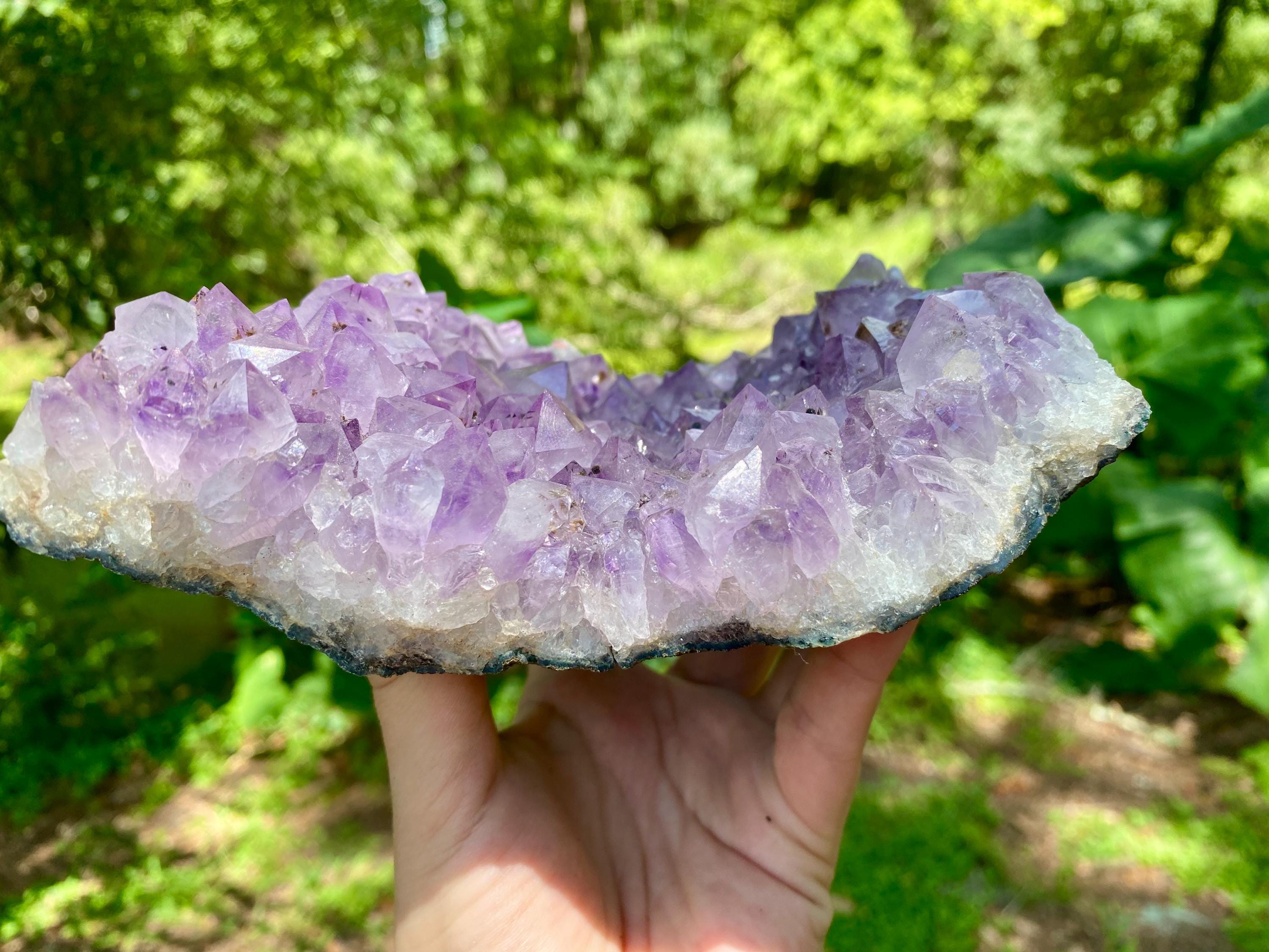 Raw large Amethyst Crystal Cluster: Crown Chakra Stone.  Purple Geode, High Vibration Stone, Spiritual insight, Protection & Meditation"