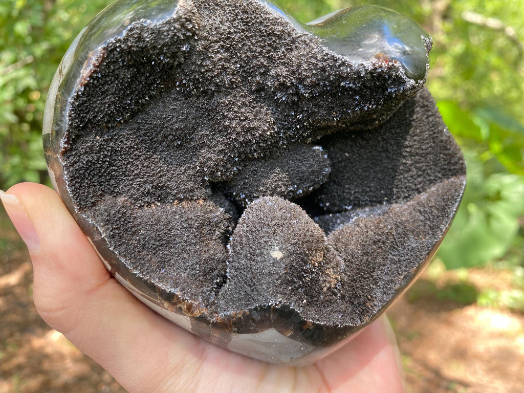 XL Septarian Heart Crystal: Madagascar Dragon Egg Stone, Druzy Cluster