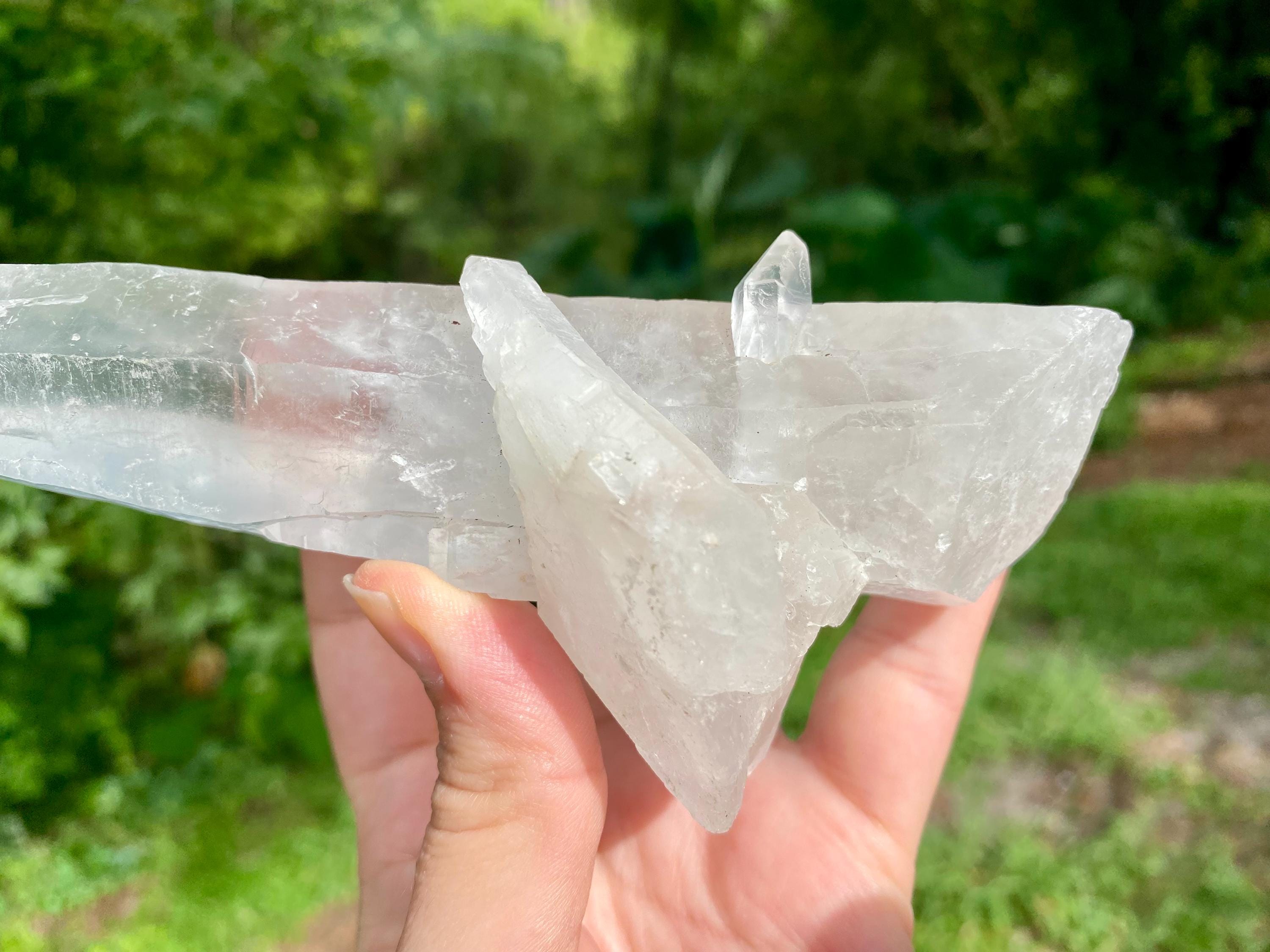 Sublime Diamantina Crystal Point. Large Raw Diamantina Quartz Wand.