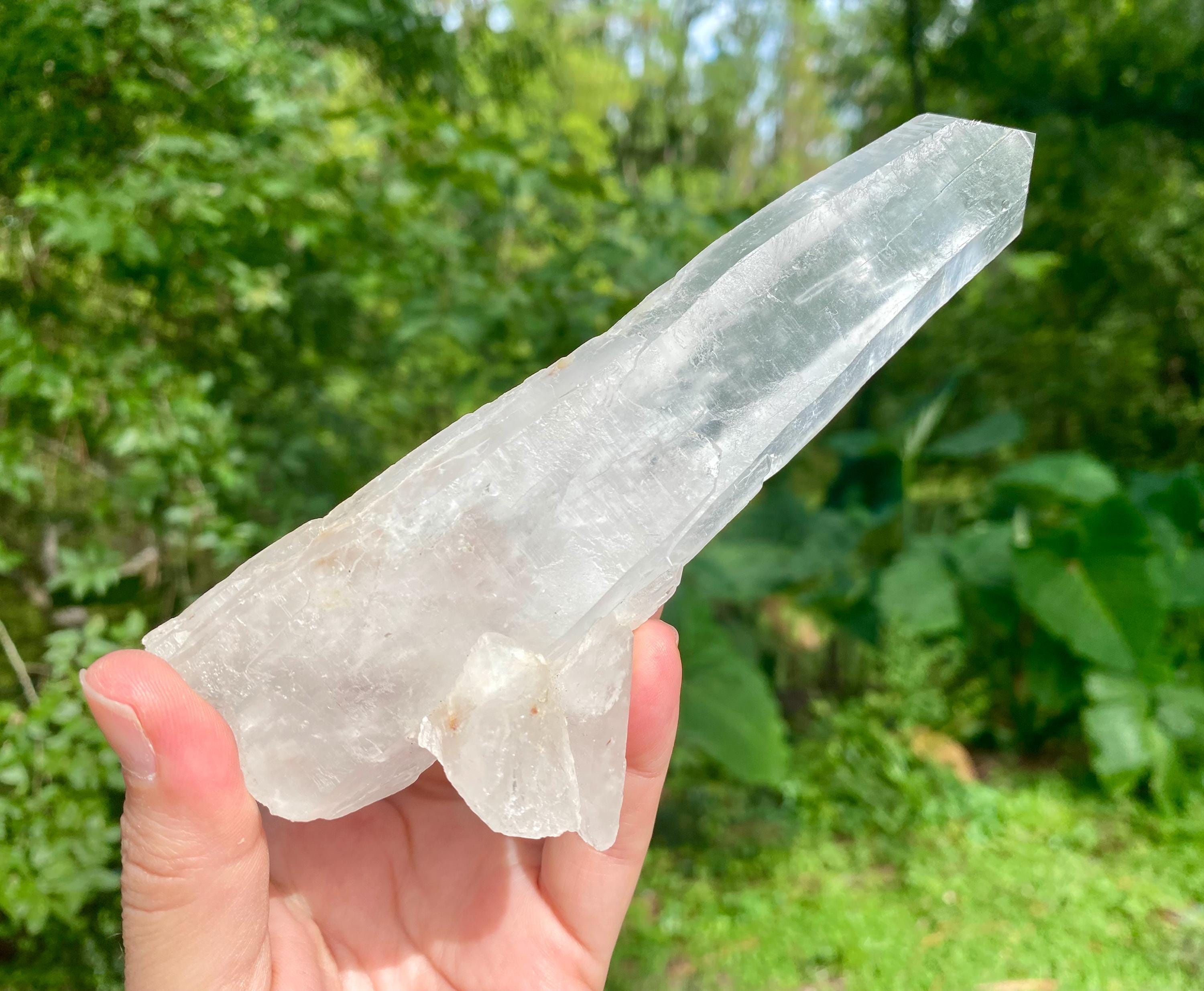 Sublime Diamantina Crystal Point. Large Raw Diamantina Quartz Wand.