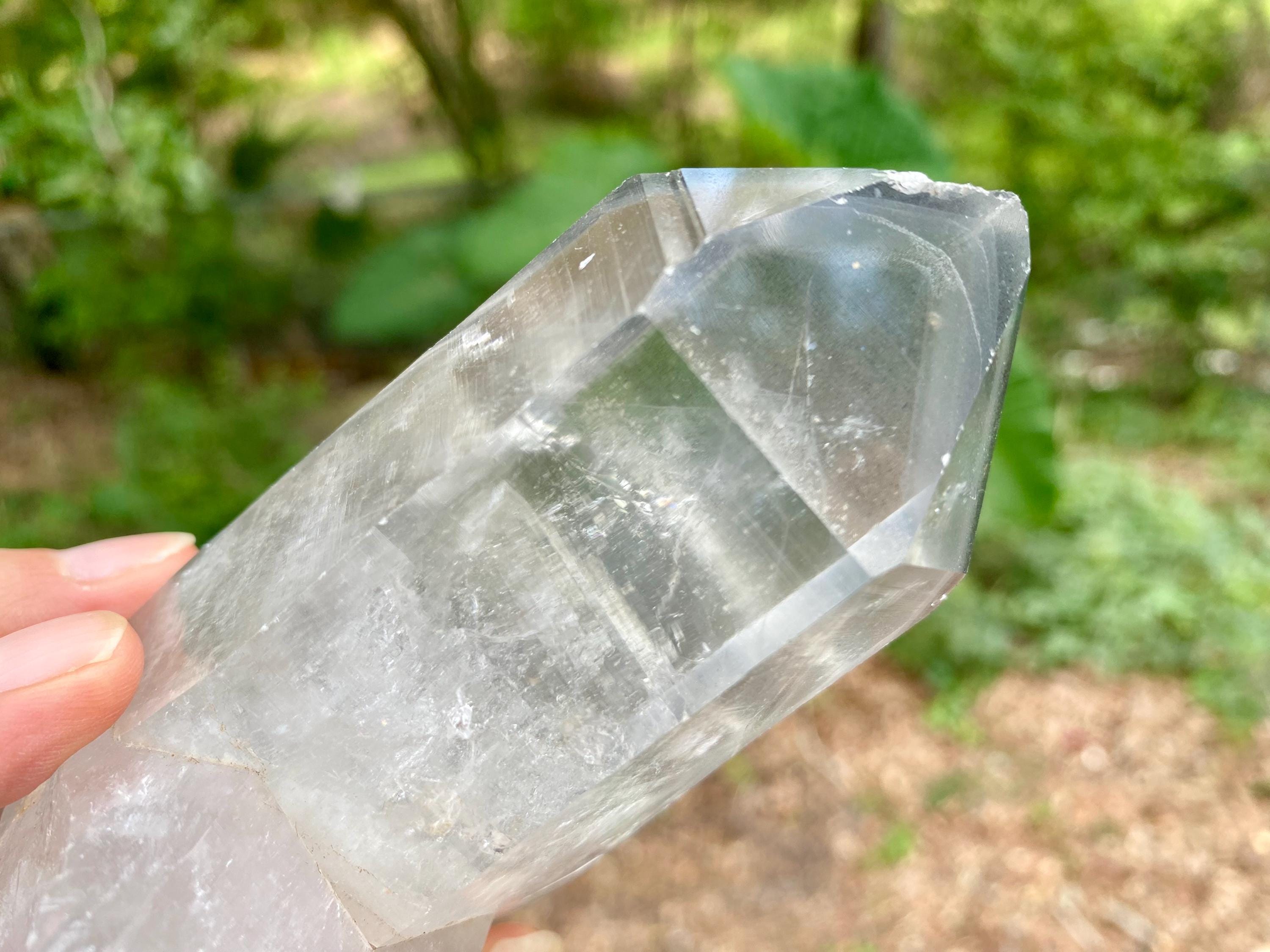 Raw Diamantina Crystal Wand: Chlorite Inclusions, Record Keepers - 7.5"