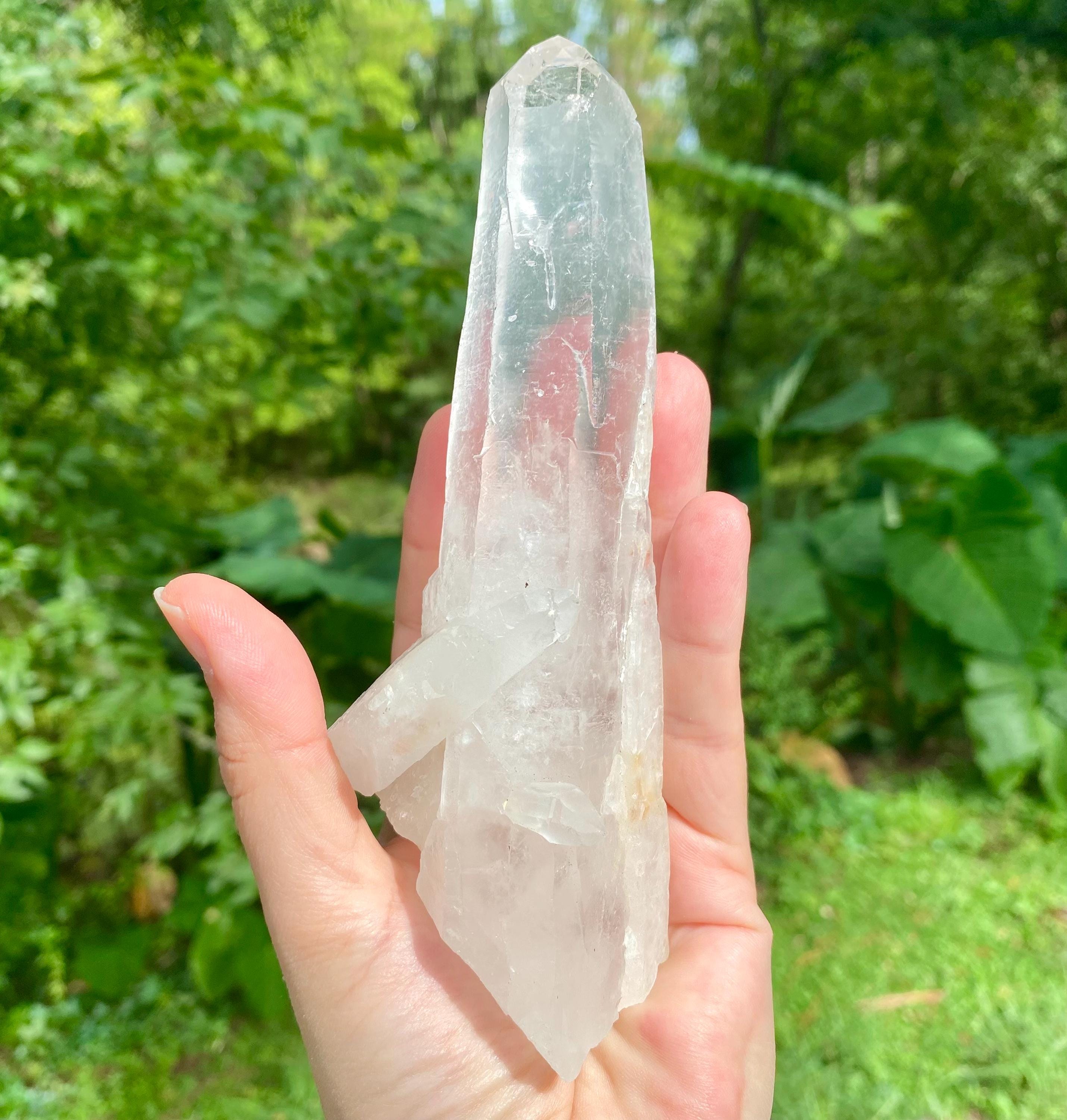 Sublime Diamantina Crystal Point. Large Raw Diamantina Quartz Wand.
