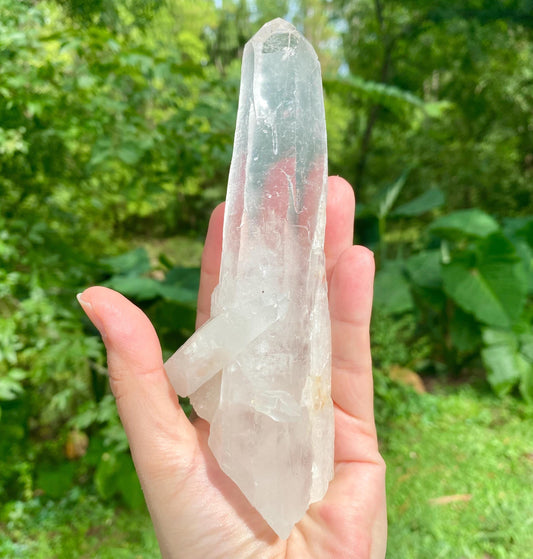 Sublime Diamantina Crystal Point. Large Raw Diamantina Quartz Wand.