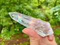 Faceted Clear Quartz Vogel Wand: Rainbow Crystal Healing