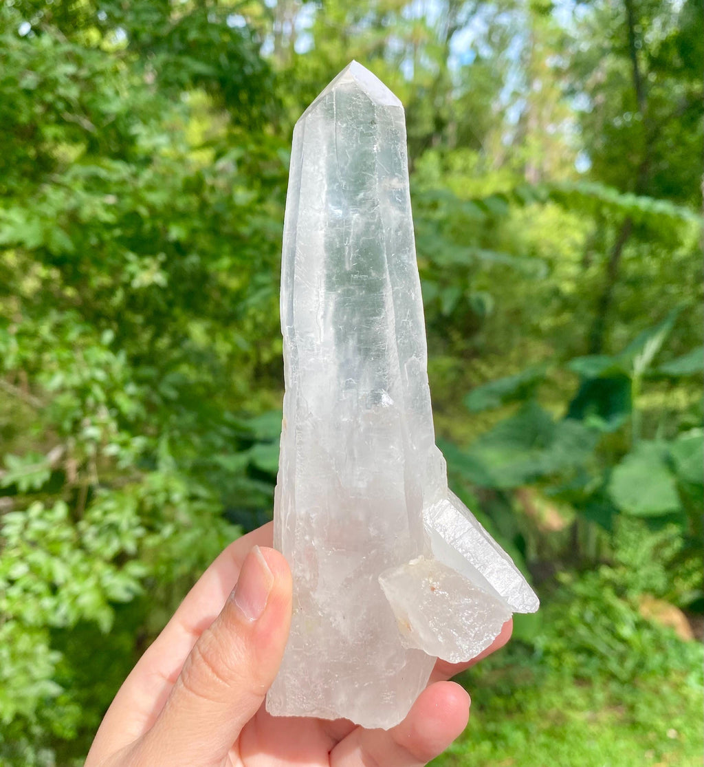 Sublime Diamantina Crystal Point. Large Raw Diamantina Quartz Wand.