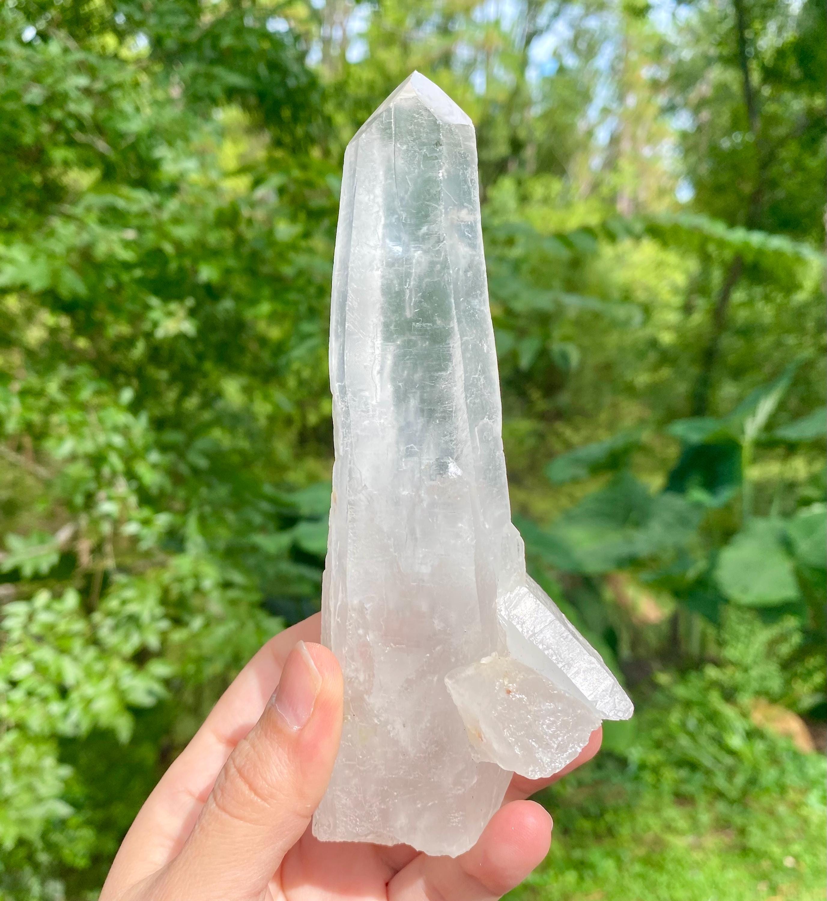 Sublime Diamantina Crystal Point. Large Raw Diamantina Quartz Wand.
