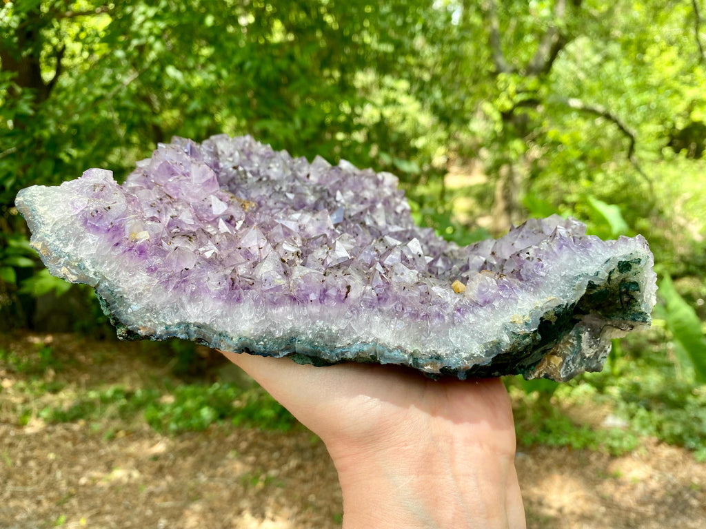 XL Large Amethyst Cluster | Raw Healing Crystal, Purple Geode, High Vibration Stone, Spiritual Protection Goethite Inclusions, 5lb 14oz