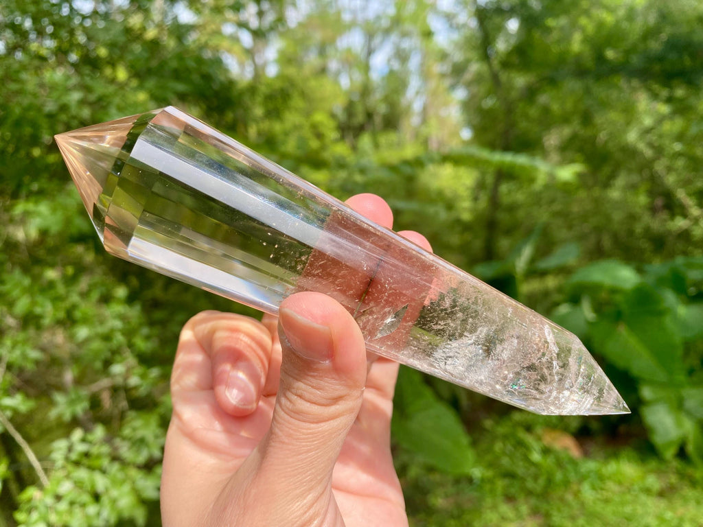 Vogel Cut Smoky Quartz Crystal Wand: Reiki Healing Energy Tool