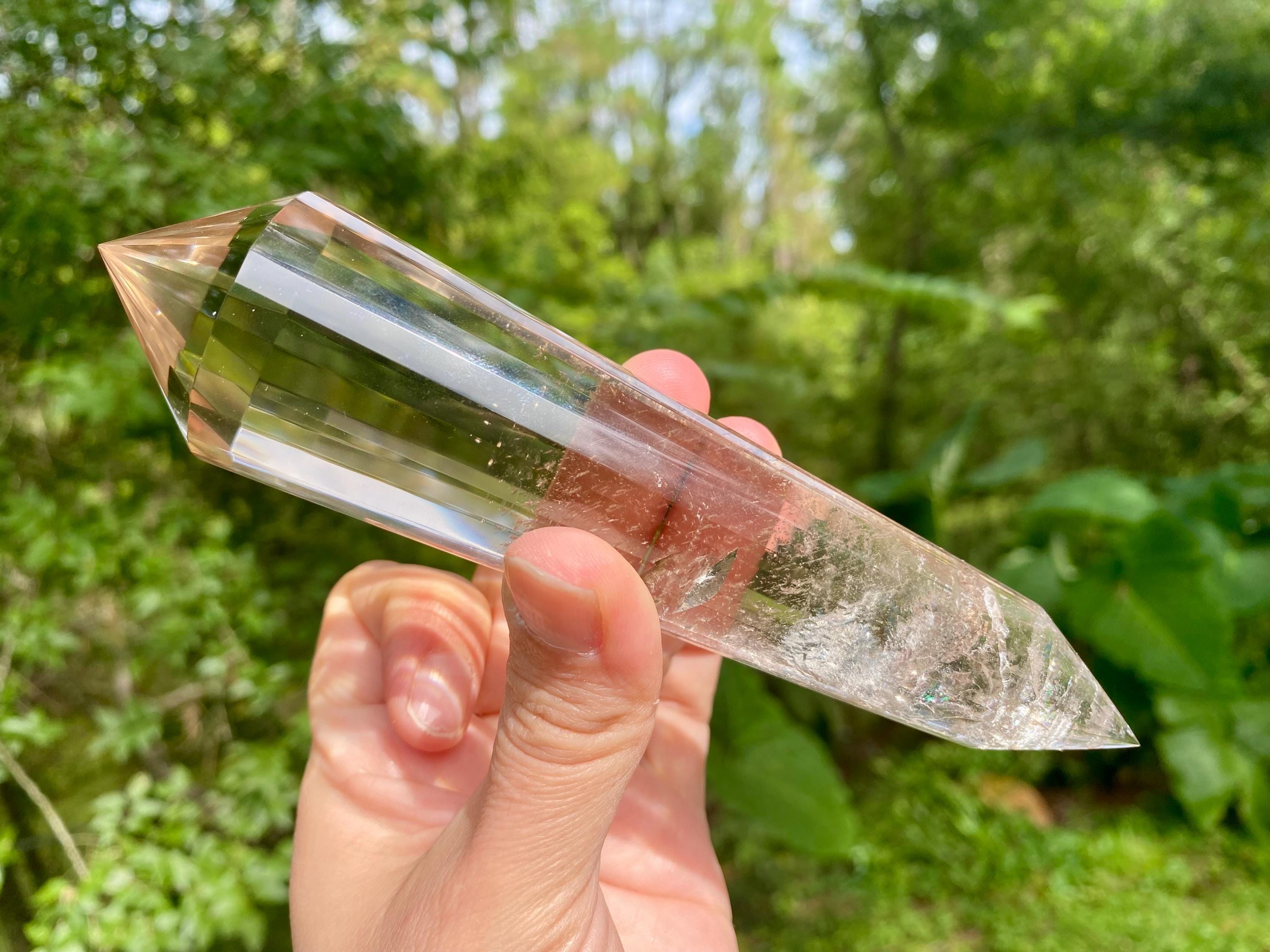 Vogel Cut Smoky Quartz Crystal Wand: Reiki Healing Energy Tool