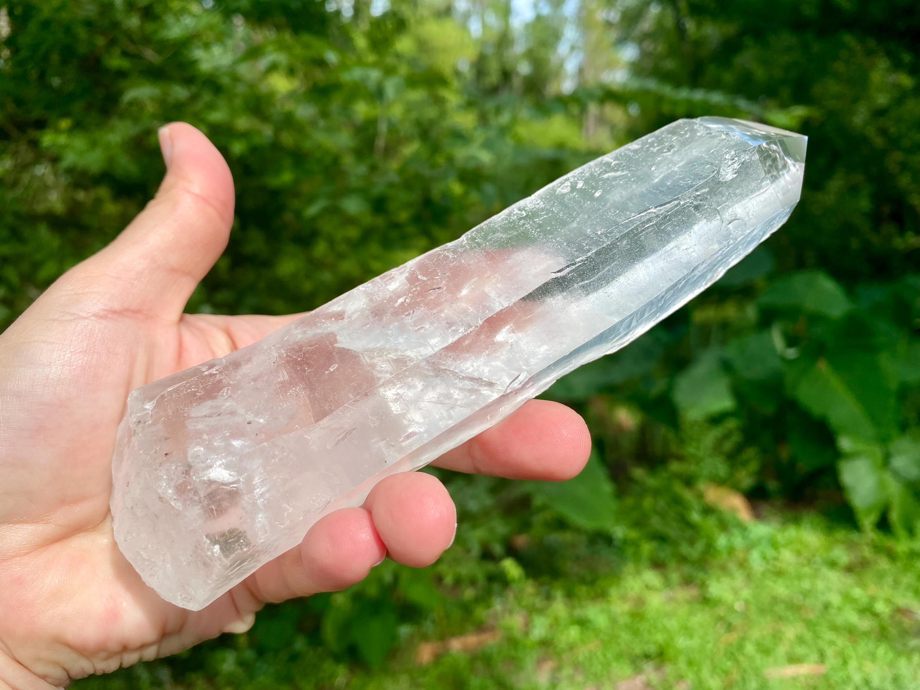 Large Diamantina Quartz Crystal Wand: 362g Laser Point