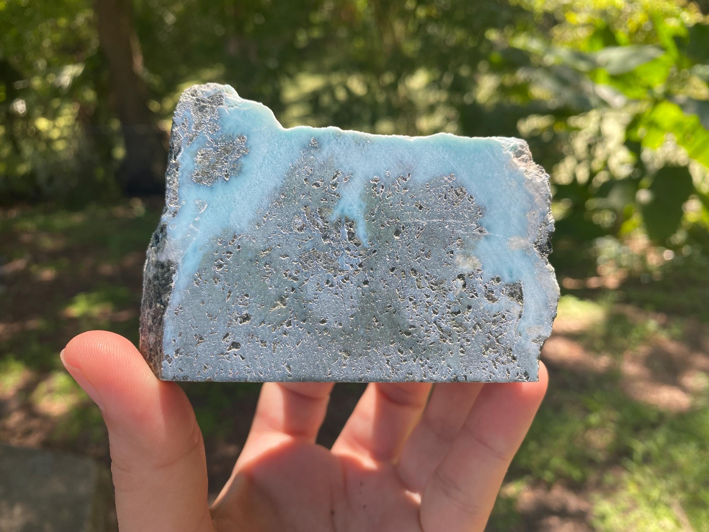 Dominican Larimar Stone: Atlantis Blue Crystal - Throat Chakra Alignment