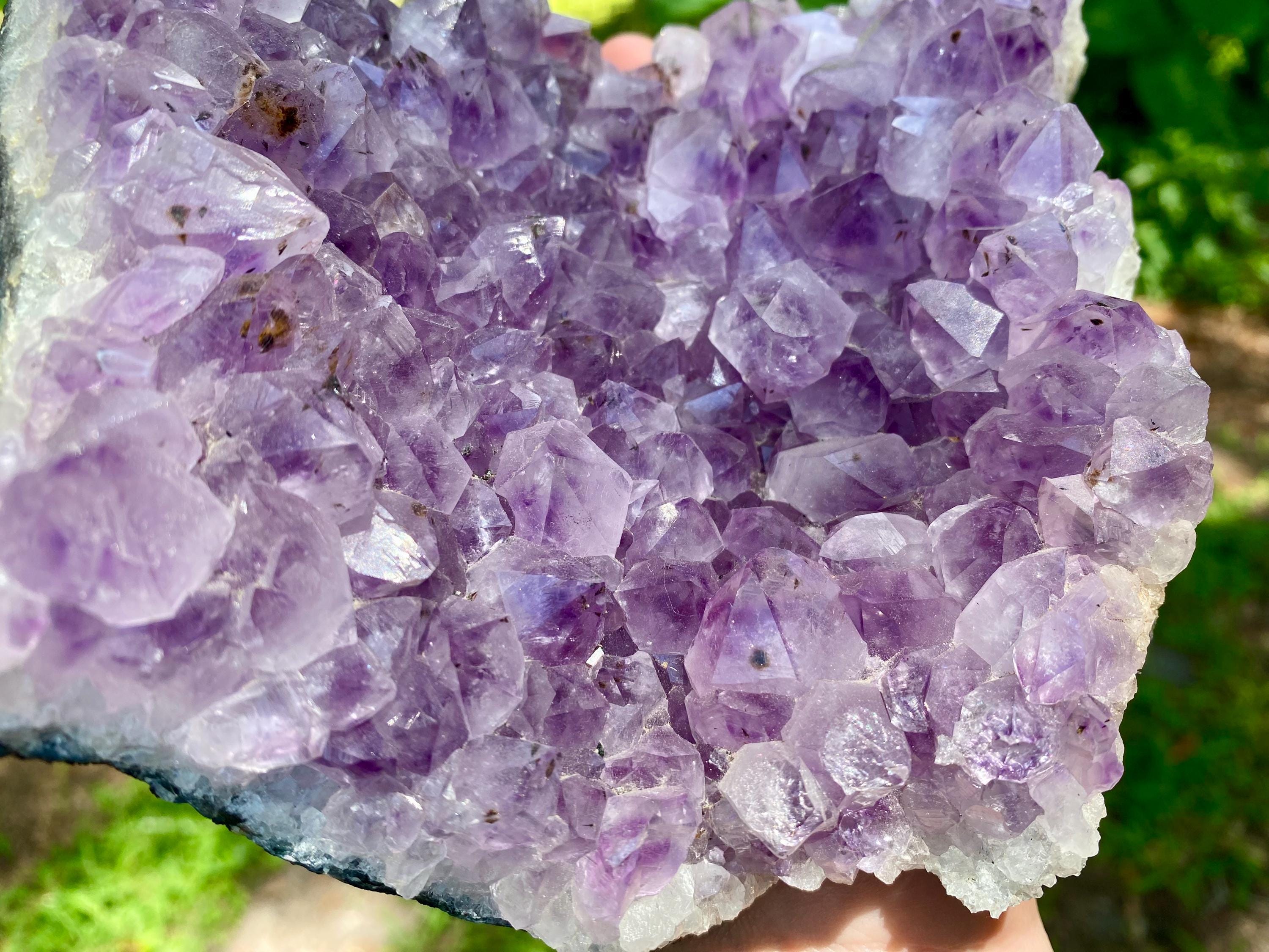 Raw large Amethyst Crystal Cluster: Crown Chakra Stone.  Purple Geode, High Vibration Stone, Spiritual insight, Protection & Meditation"