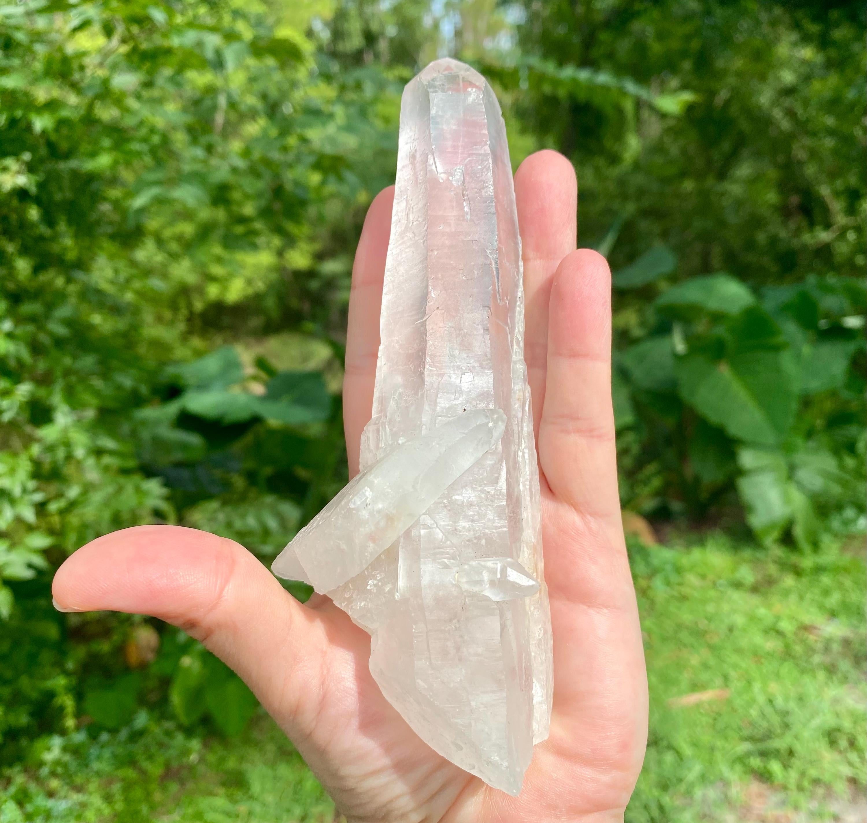 Sublime Diamantina Crystal Point. Large Raw Diamantina Quartz Wand.