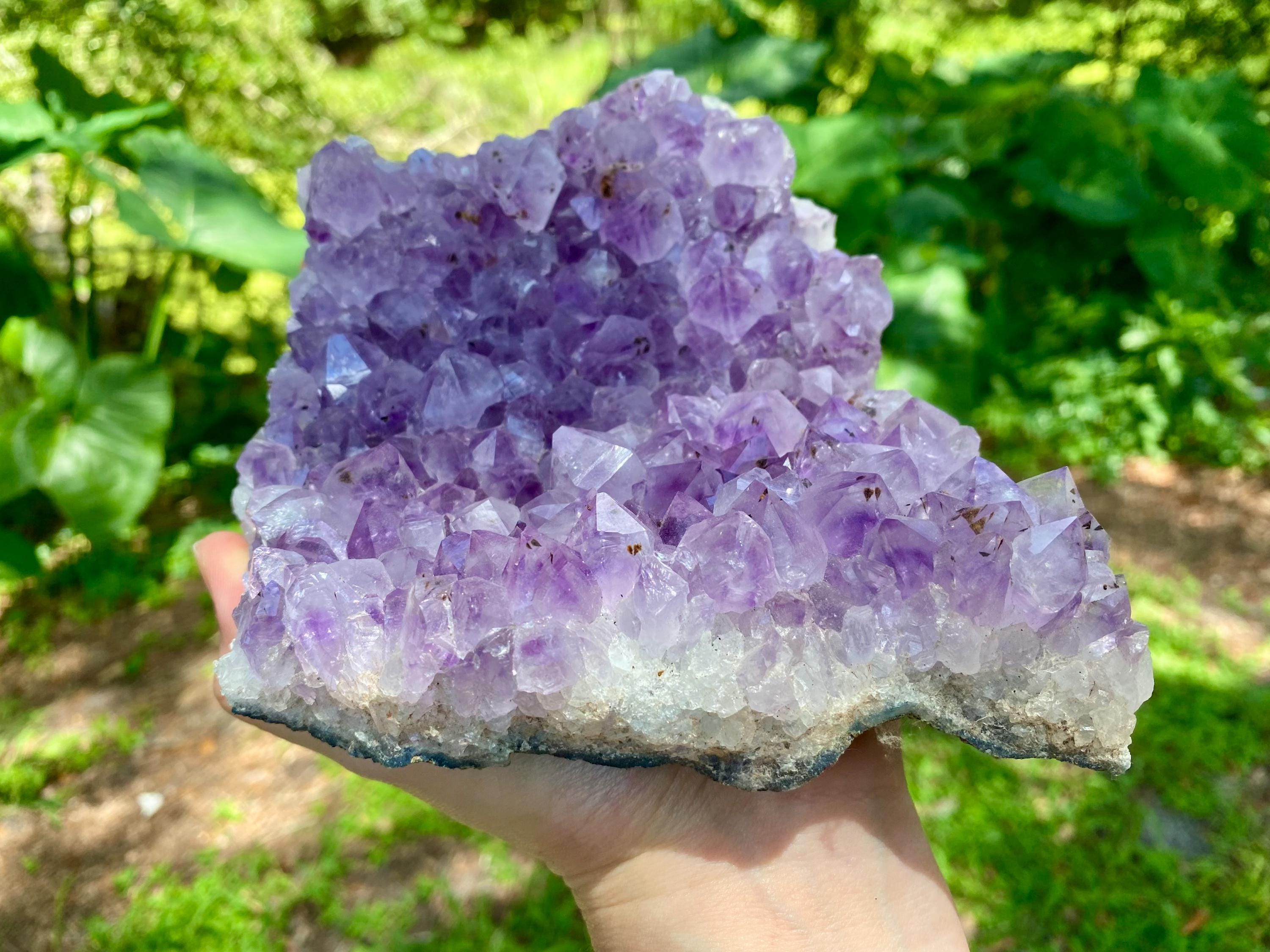 Raw large Amethyst Crystal Cluster: Crown Chakra Stone.  Purple Geode, High Vibration Stone, Spiritual insight, Protection & Meditation"