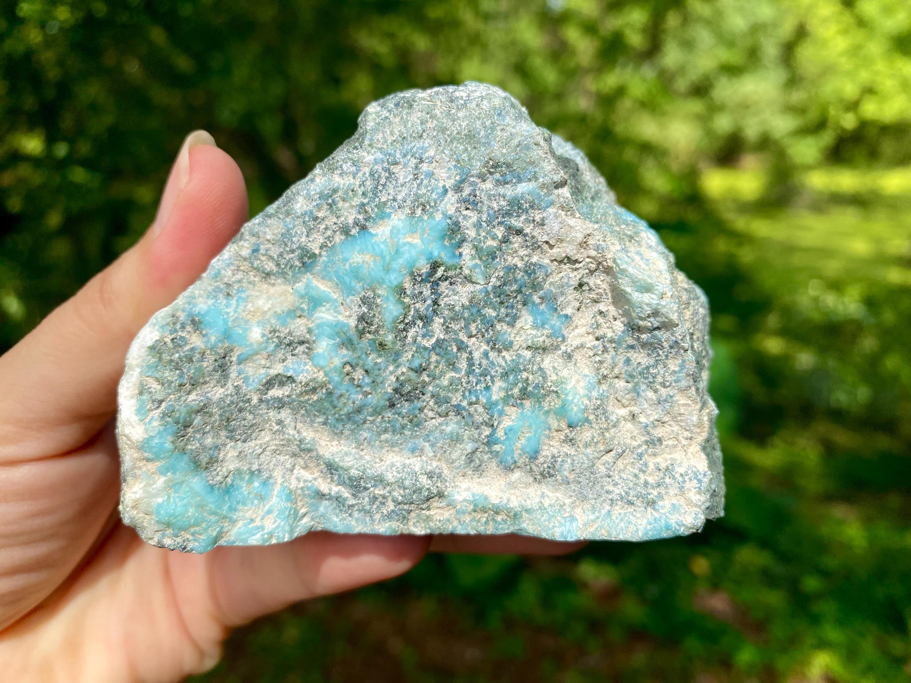 Dominican Larimar Stone: Atlantis Blue Crystal - Throat Chakra Alignment